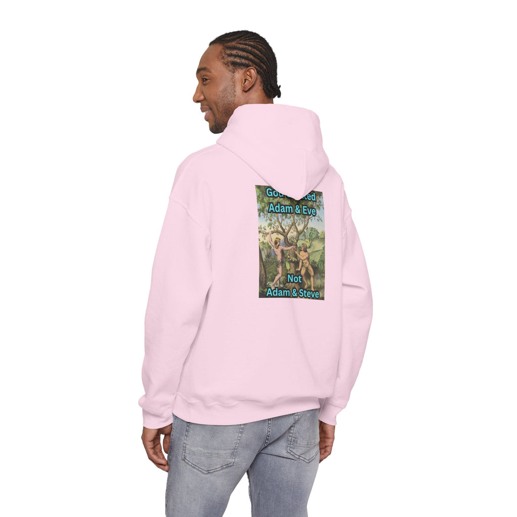 God Created Adam and Eve Hoodie – Biblical Truth Christian Hoodie for Unshakable Faith Printify