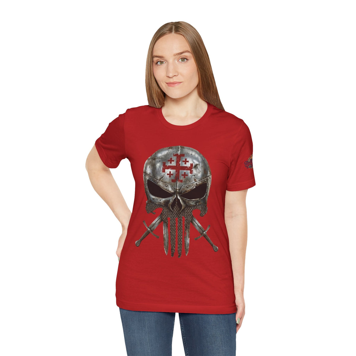Crusader Knight Christian Skull T-shirt - Warrior Armor of God T-shirt Printify