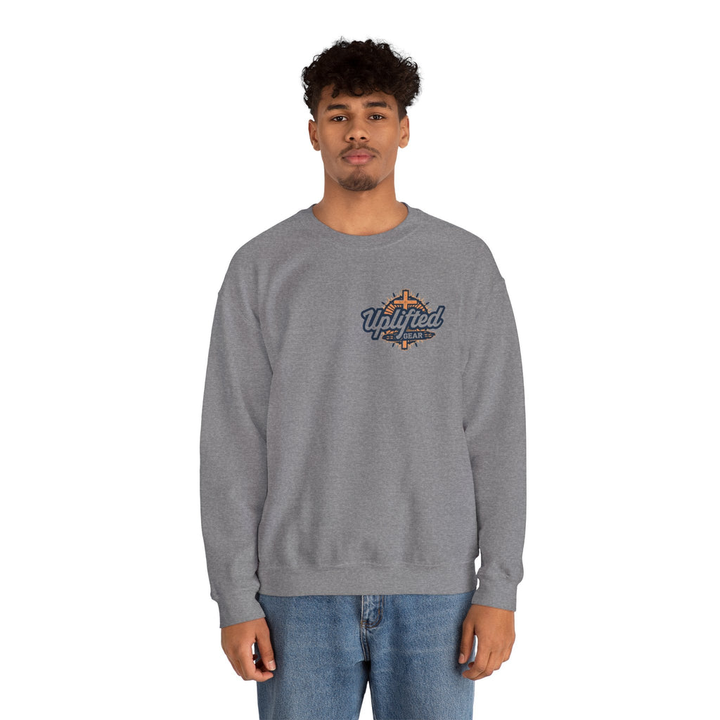 I Can’t, But I Know a Guy Sweatshirt – Jesus Cross Christian Sweatshirt for Cozy Faith Printify
