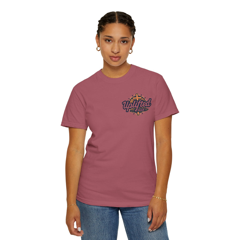 Religious Graphic Tee with Armor Of God Design - Unisex Garment-Dyed T-shirt Printify