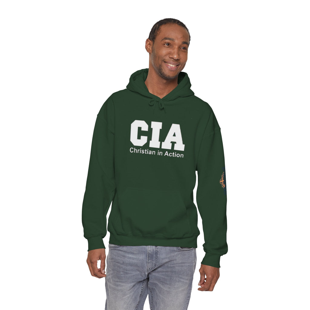 CIA Christian in Action Hoodie - Funny Faith Parody Hoodie - Mission Ready Apparel Printify