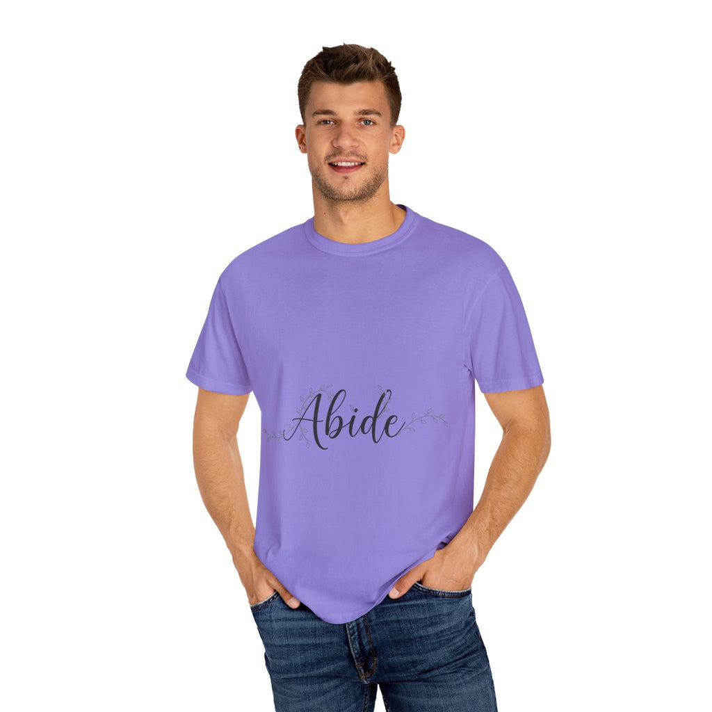 Abide in the Lord T-Shirt – Vine Design Christian Tee for Faithful Hearts Printify