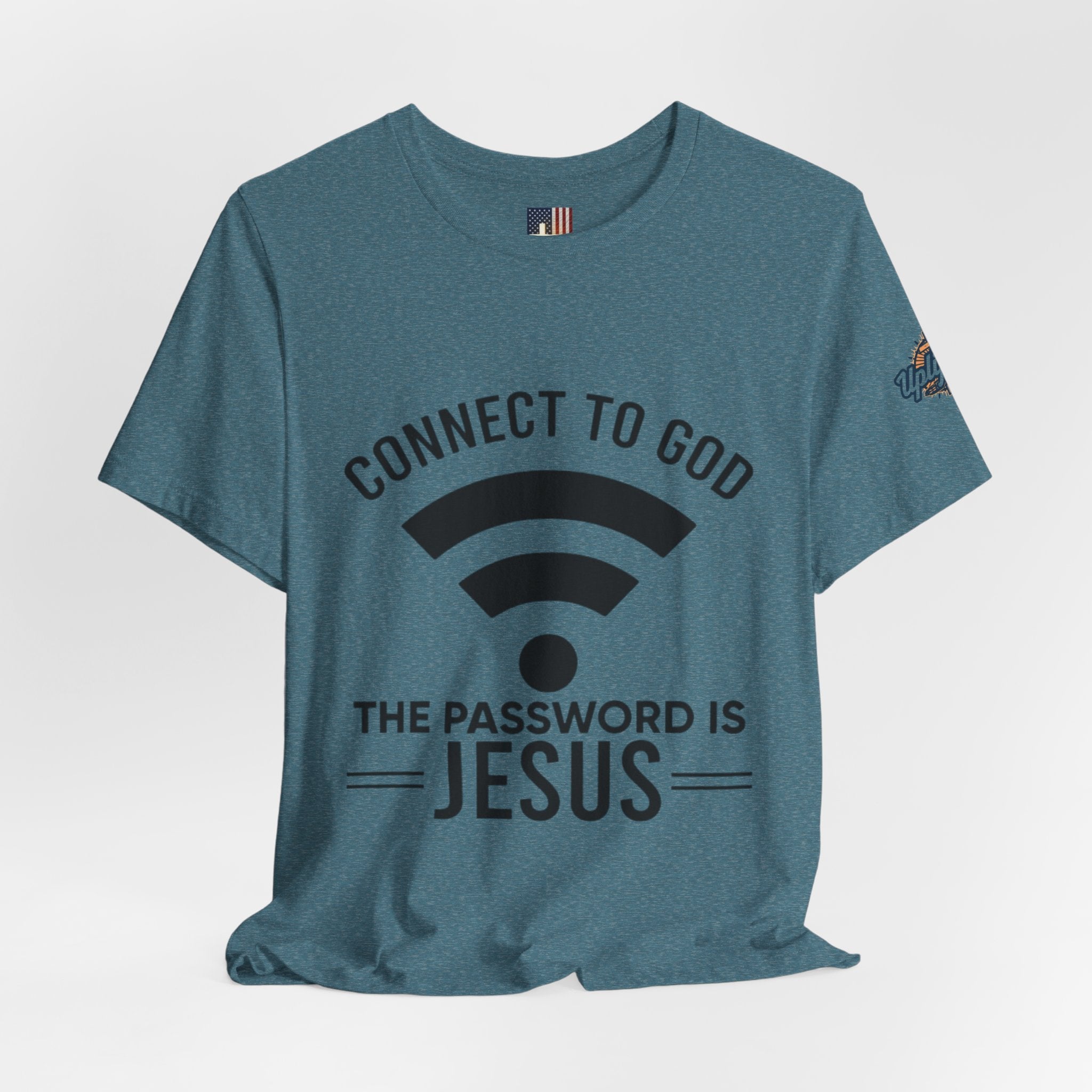 Connect to God T-shirt - WIFI Password is Jesus - Funny Christian Faith T-shirt Printify