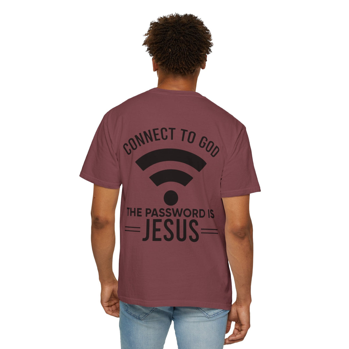 Connect to God T-shirt - WIFI Password is Jesus - Funny Christian Faith T-shirt Printify