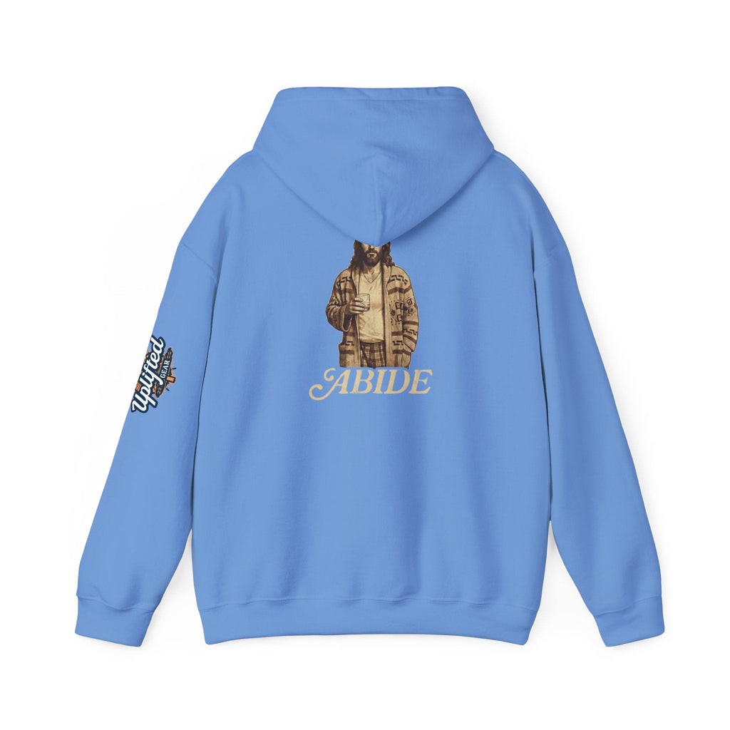 Abide Jesus Hoodie — Vintage 'The Dude' Religious Graphic Hoodie Printify