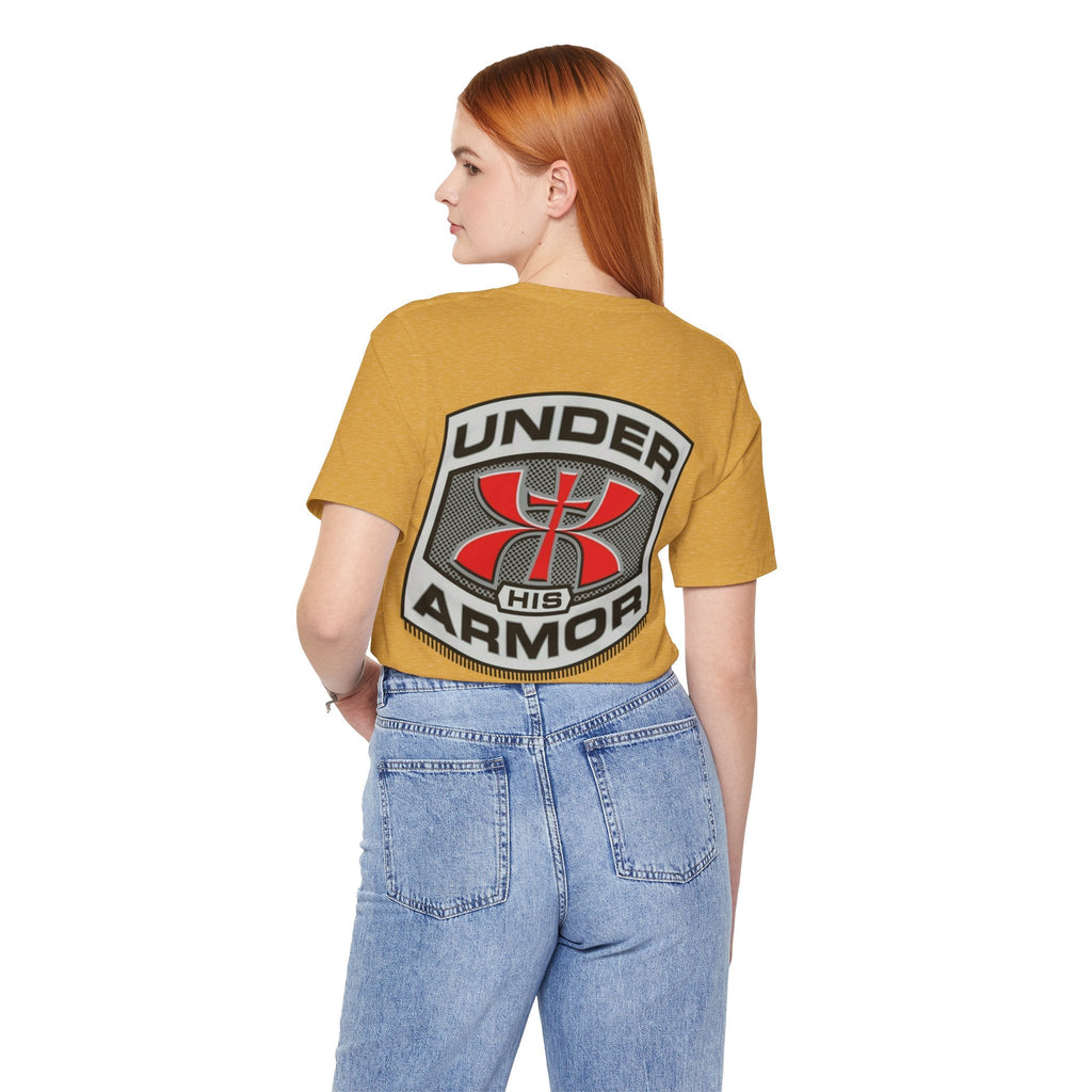 Under HIS Armor Christian T-Shirt — Faith-Inspired Under Armour Style Printify