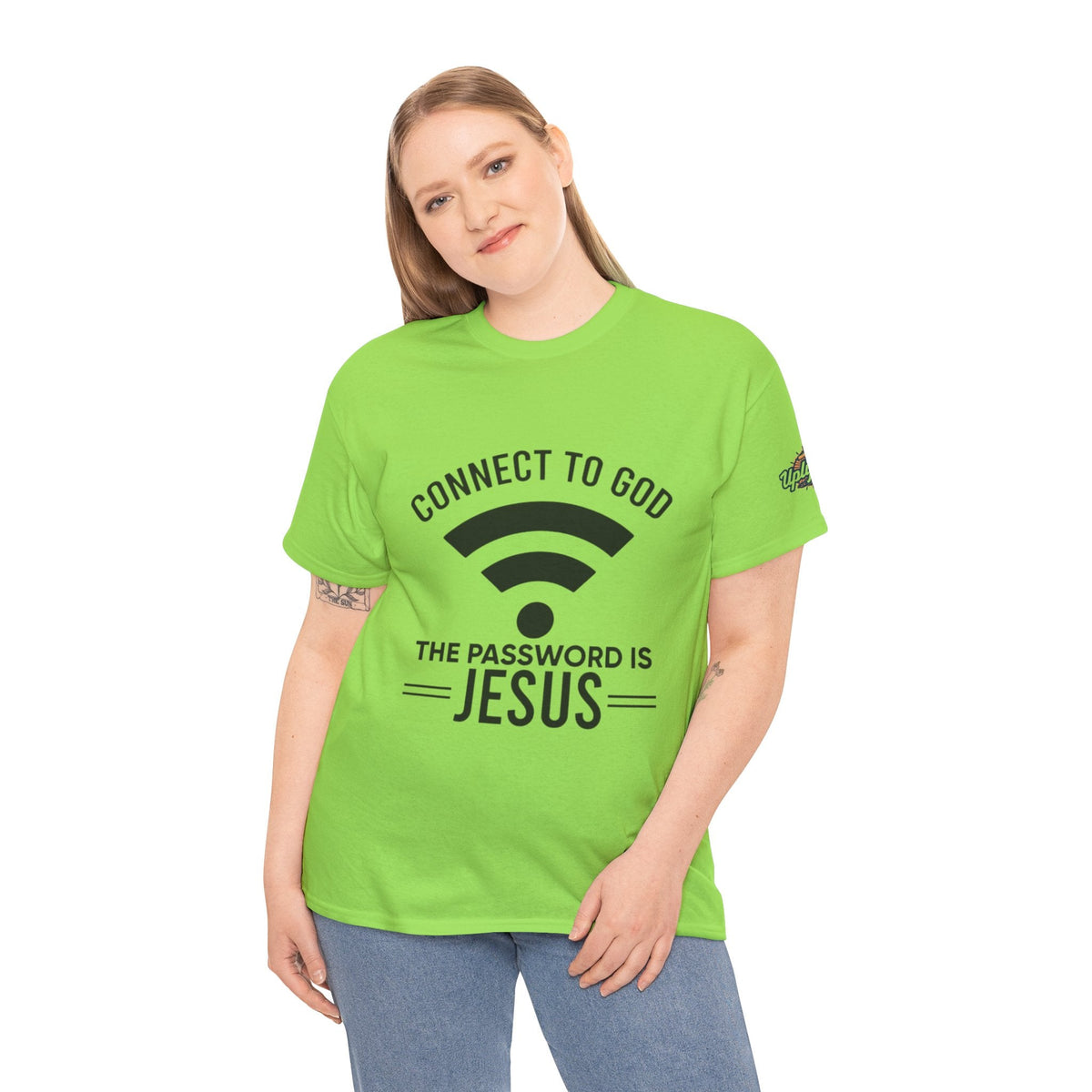 Connect to God T-shirt - WIFI Password is Jesus - Funny Christian Faith T-shirt Printify