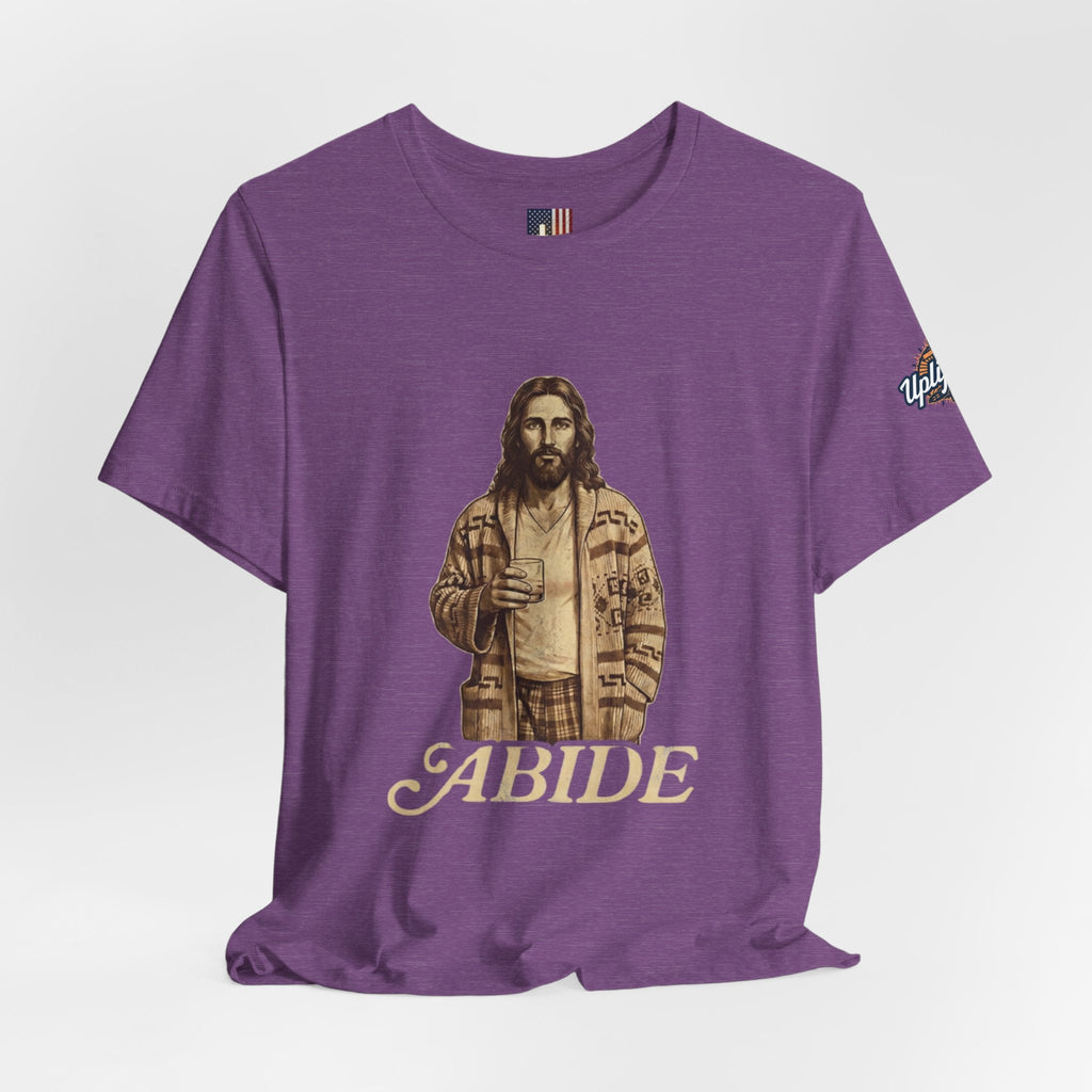 Abide Vintage Jesus Tee — "The Dude" Graphic Christian T-Shirt Printify