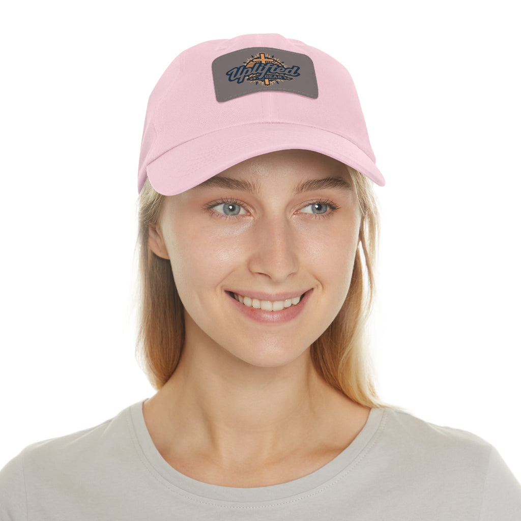 Uplifted Gear Dad Hat Christian Brand Rectangle Printify