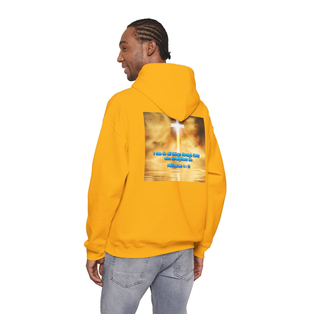 Bible Verse Unisex Heavy Blend™ Hooded Sweatshirt - Philippians 4 : 13 Printify