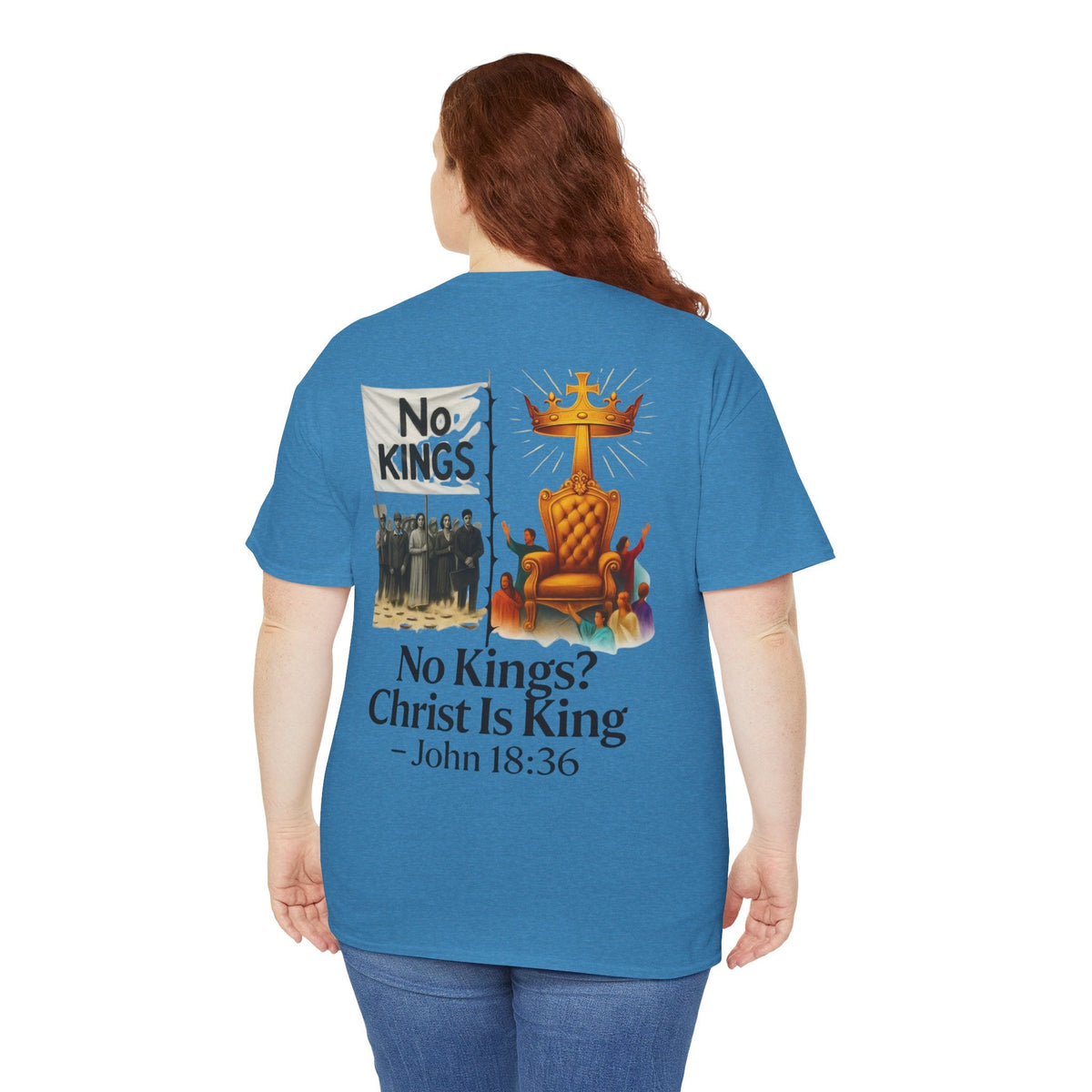 No Kings? Christ is King T-Shirt – Bold Christian Faith Tee for Devoted Believers Printify