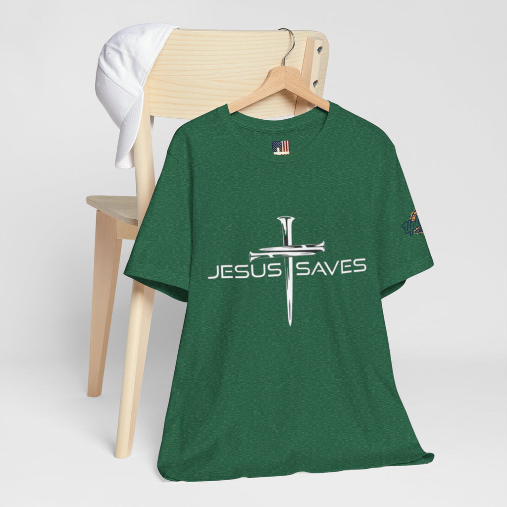 Copy of Jesus Saves T-shirt – 3 Nails Crucifix Cross Christian T-shirt for Redemption Faith & Bold Salvation Printify