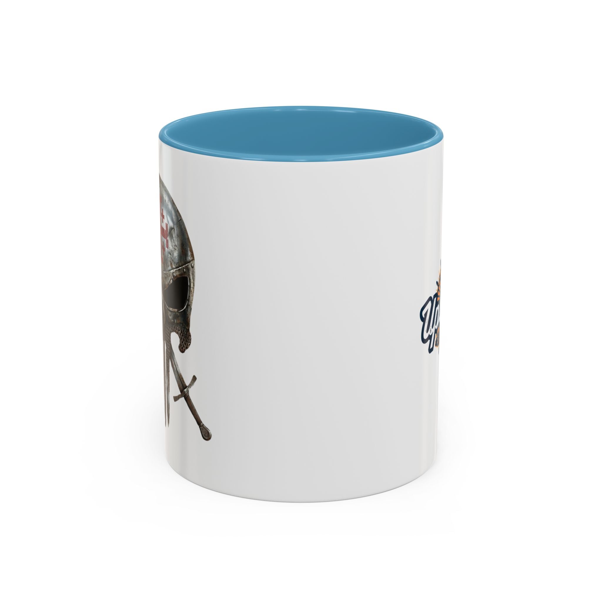 Crusader Knight Coffee Mug — 'Armor of God' Christian Skull 11/15oz Accent Mug Printify