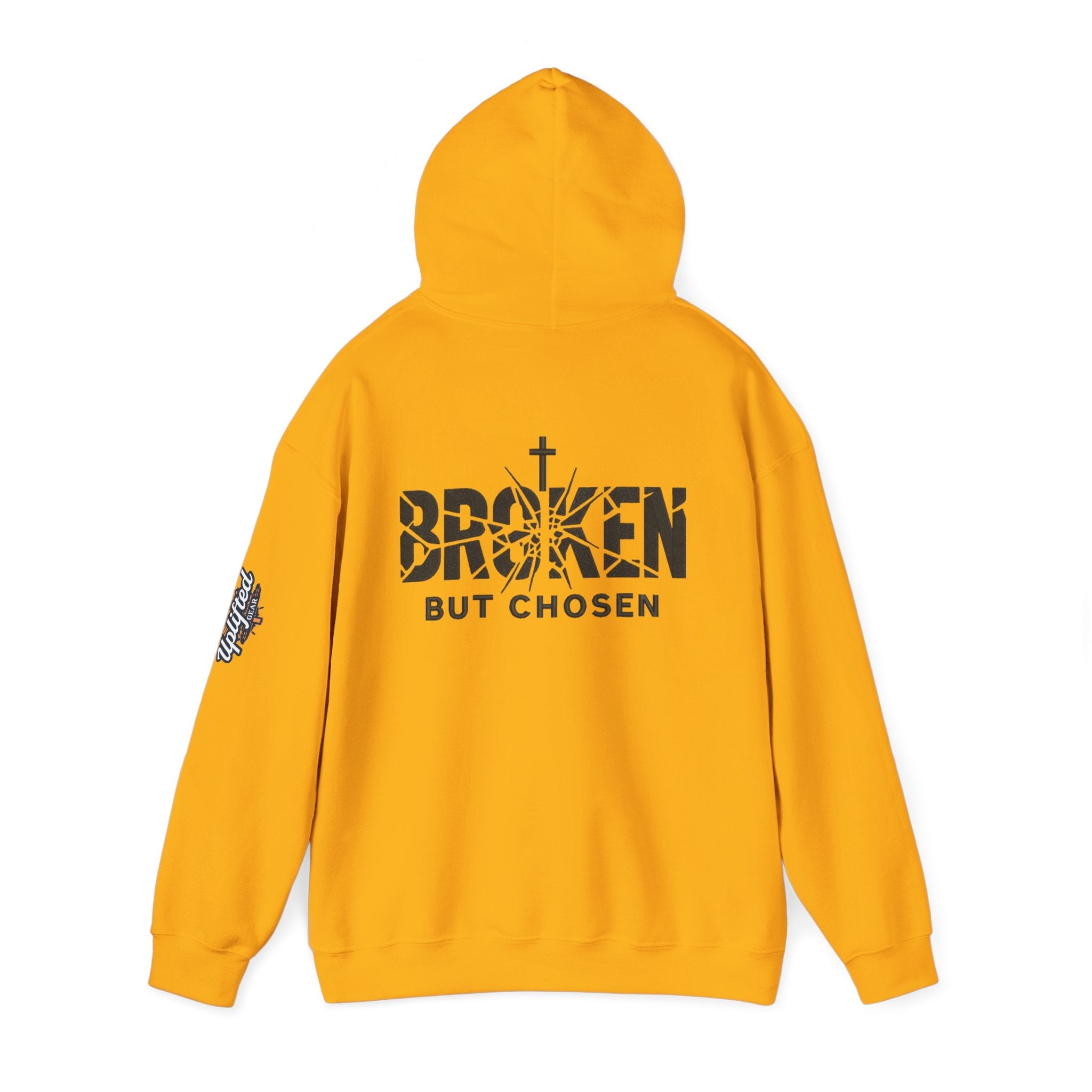 Broken But Chosen Hoodie — Christian Faith Graphic Sweatshirt Printify