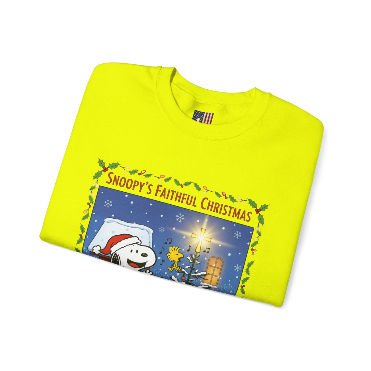 🎄 Faithful Christmas Friends – Christian Holiday Sweatshirt | Festive Tree & Cartoon Duo | Heartwarming Christmas Tee by Uplifted Gear Printify
