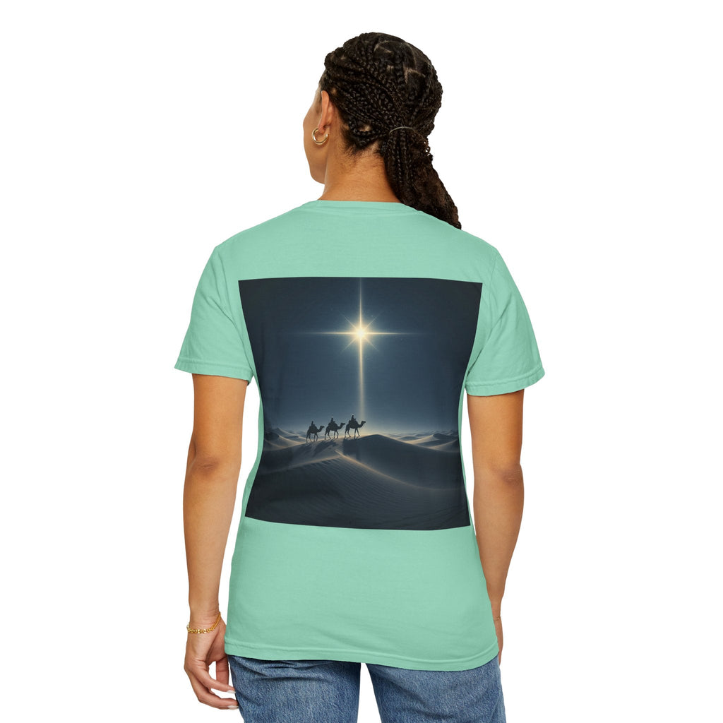 3 Wise Men T-shirt – Magi Camels Nativity Journey Christian Christmas T-shirt for Epiphany Faith & Holy Night Printify
