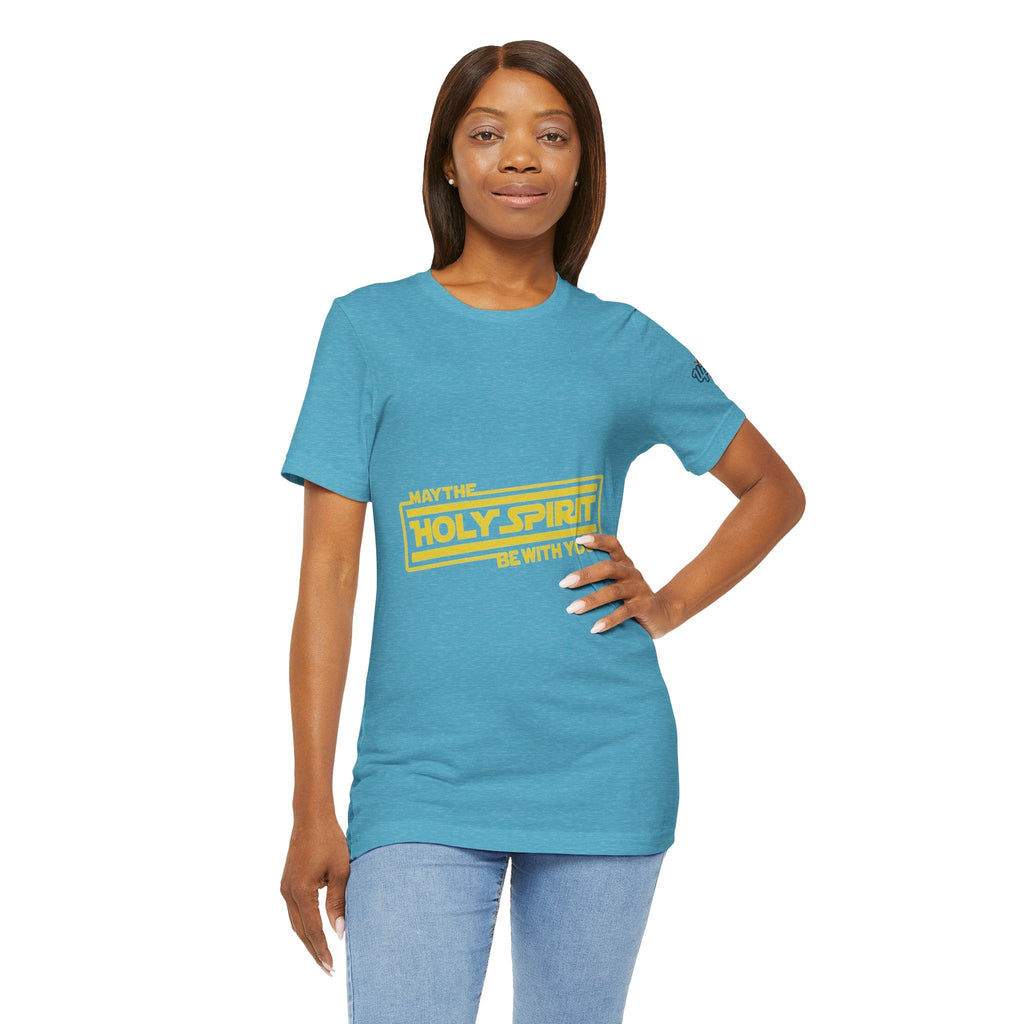 May the Holy Spirit Be With You T-shirt - Christian Star Wars Parody T-shirt Printify