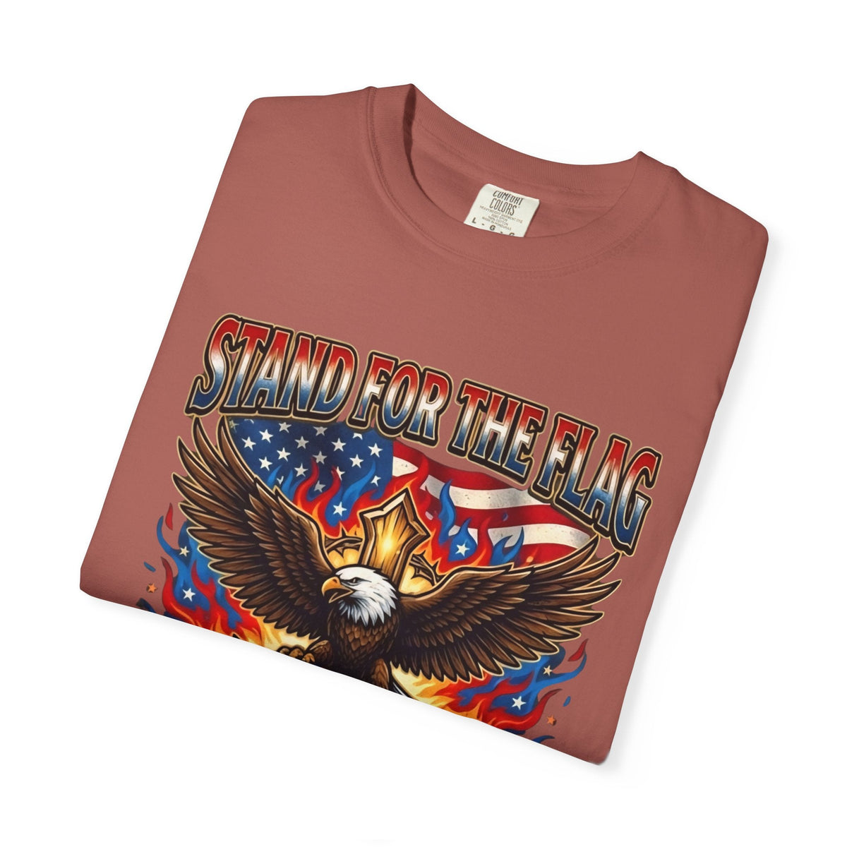 Stand for the Flag Kneel for the Cross T-shirt | Patriotic Eagle T-shirt Printify