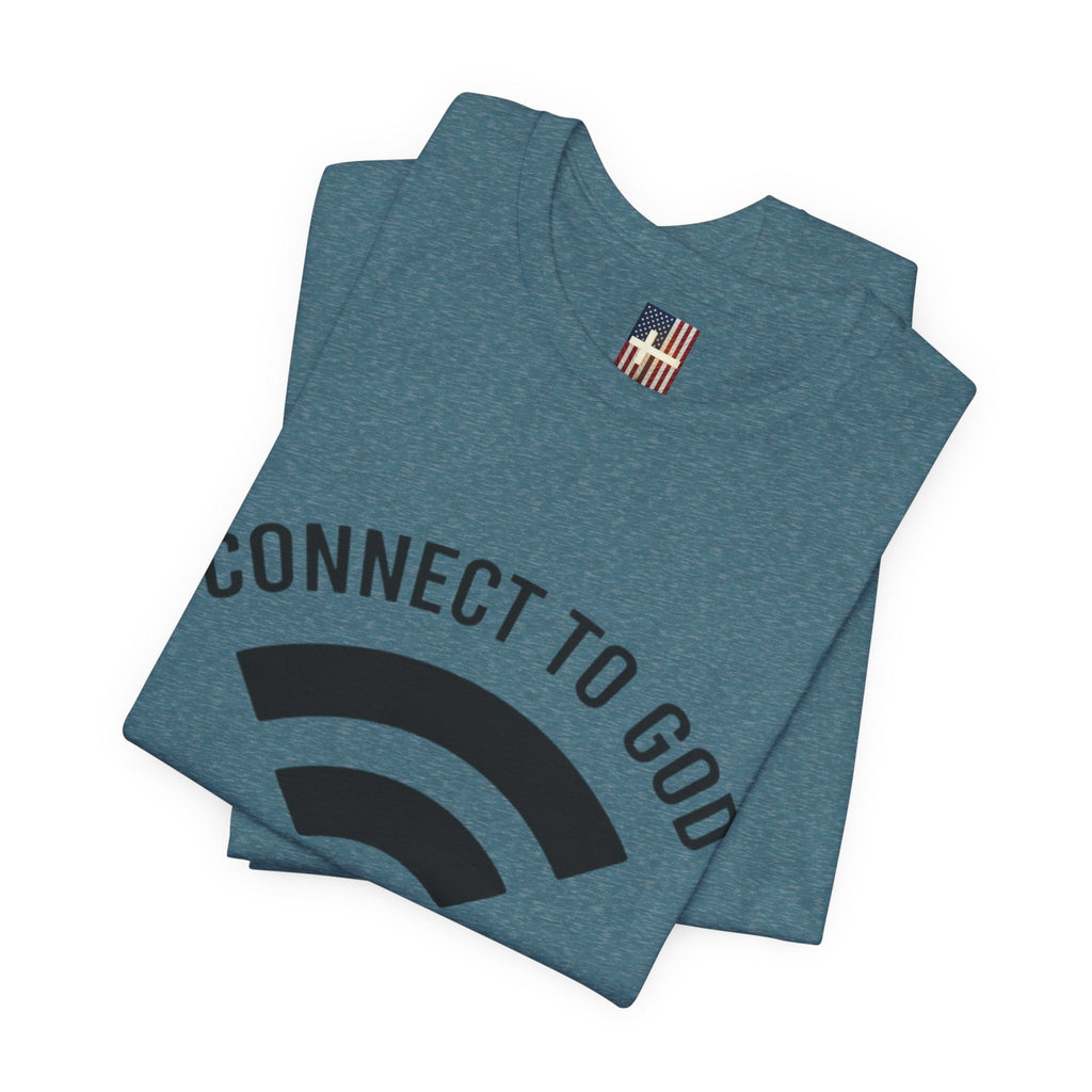 Connect to God T-shirt - WIFI Password is Jesus - Funny Christian Faith T-shirt Printify