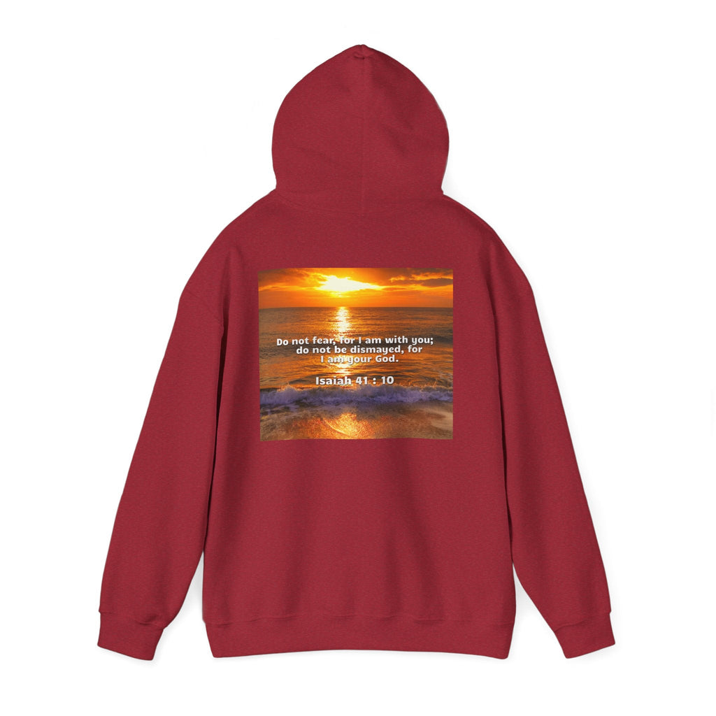 Bible Verse Unisex Heavy Blend™ Hooded Sweatshirt - Isaiah 41 : 10 Printify