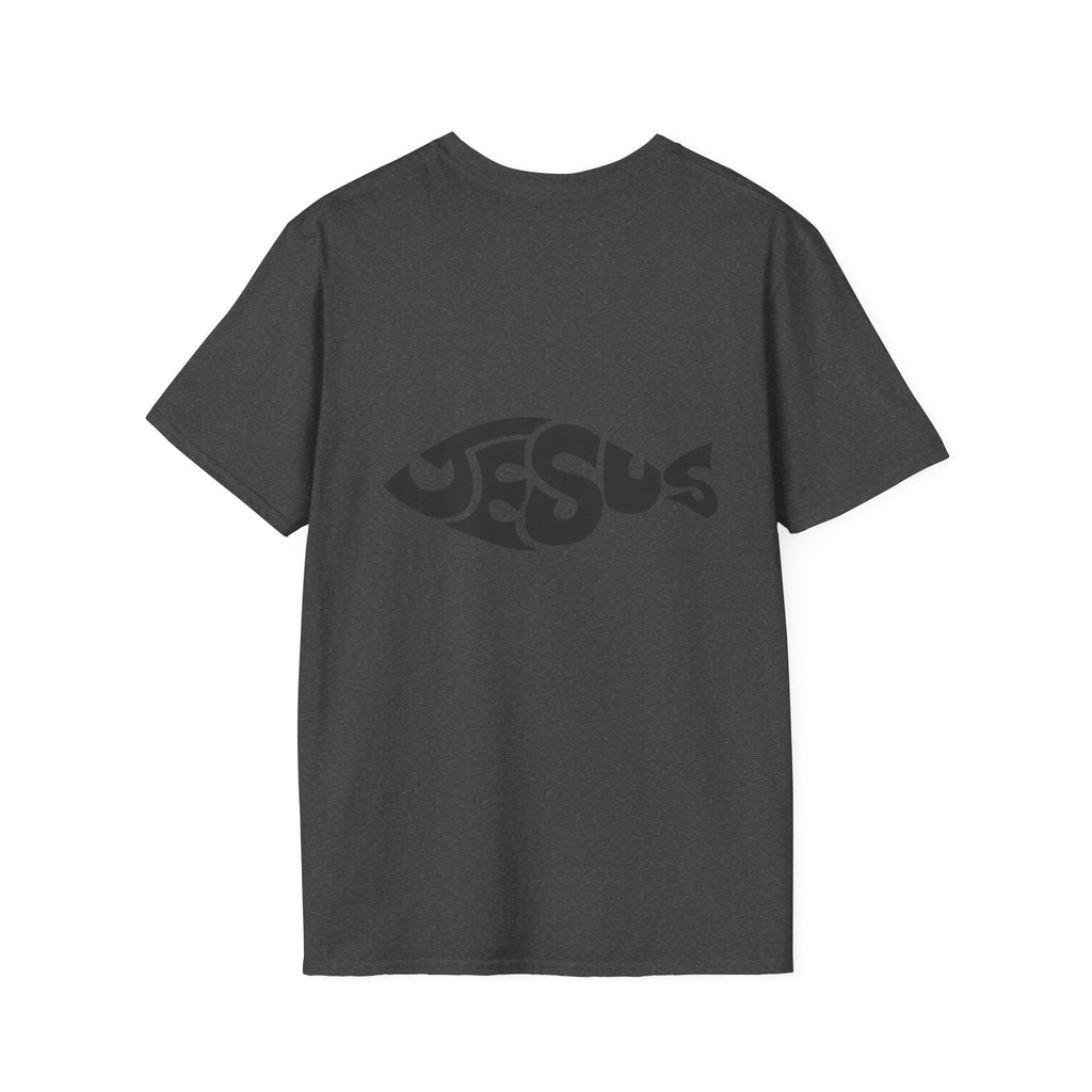 Ichthus Jesus Fish T-shirt - Jesus Word Art - Christian Faith Symbol T-shirt Printify