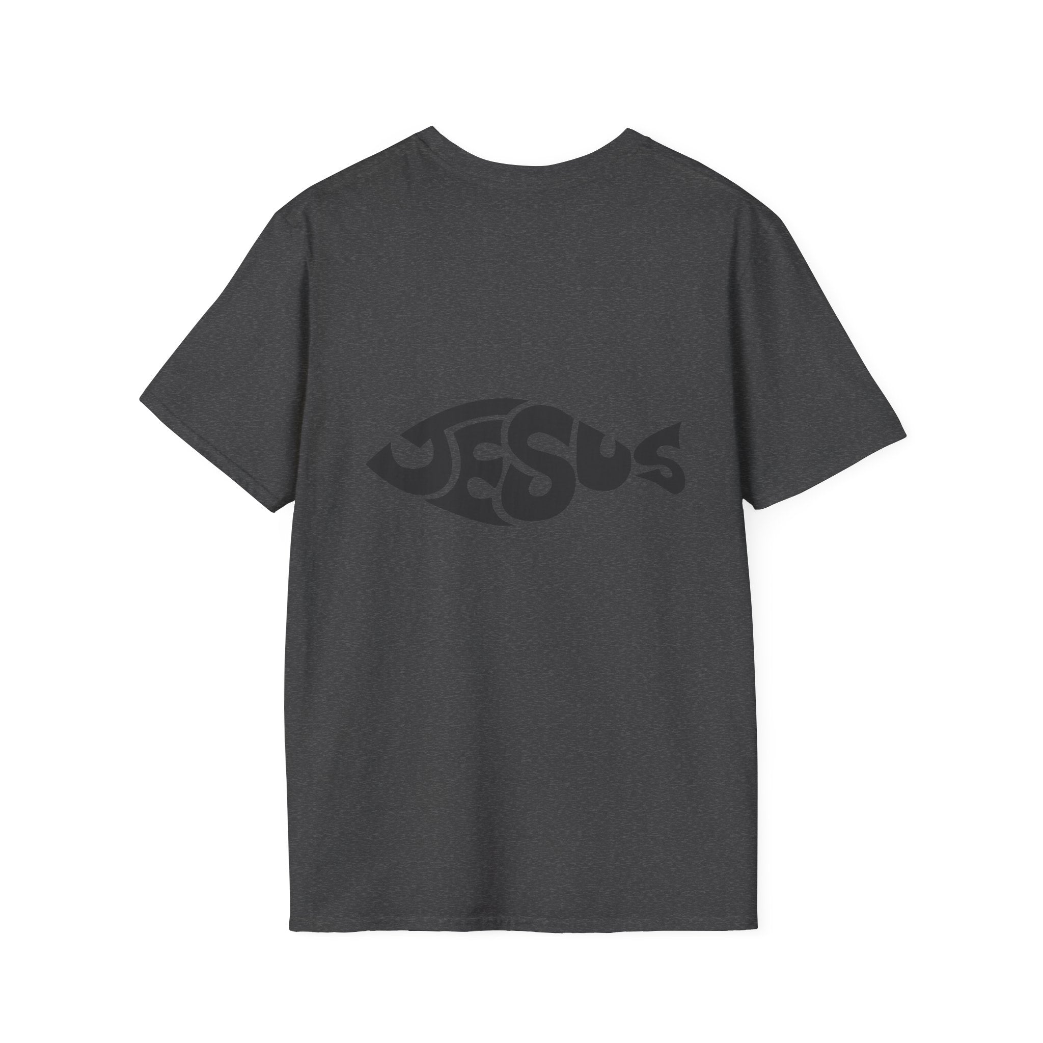 Ichthus Jesus Fish T-shirt - Jesus Word Art - Christian Faith Symbol T-shirt Printify