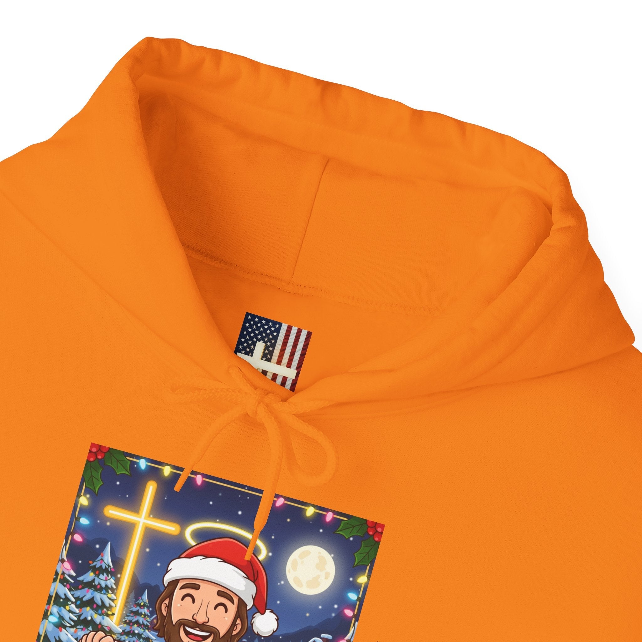 🎄 Make Christmas Great Again – Funny Christian Hoodie | Jesus Holding Banner | Faith-Based Holiday Parody Tee | Uplifted Gear Printify