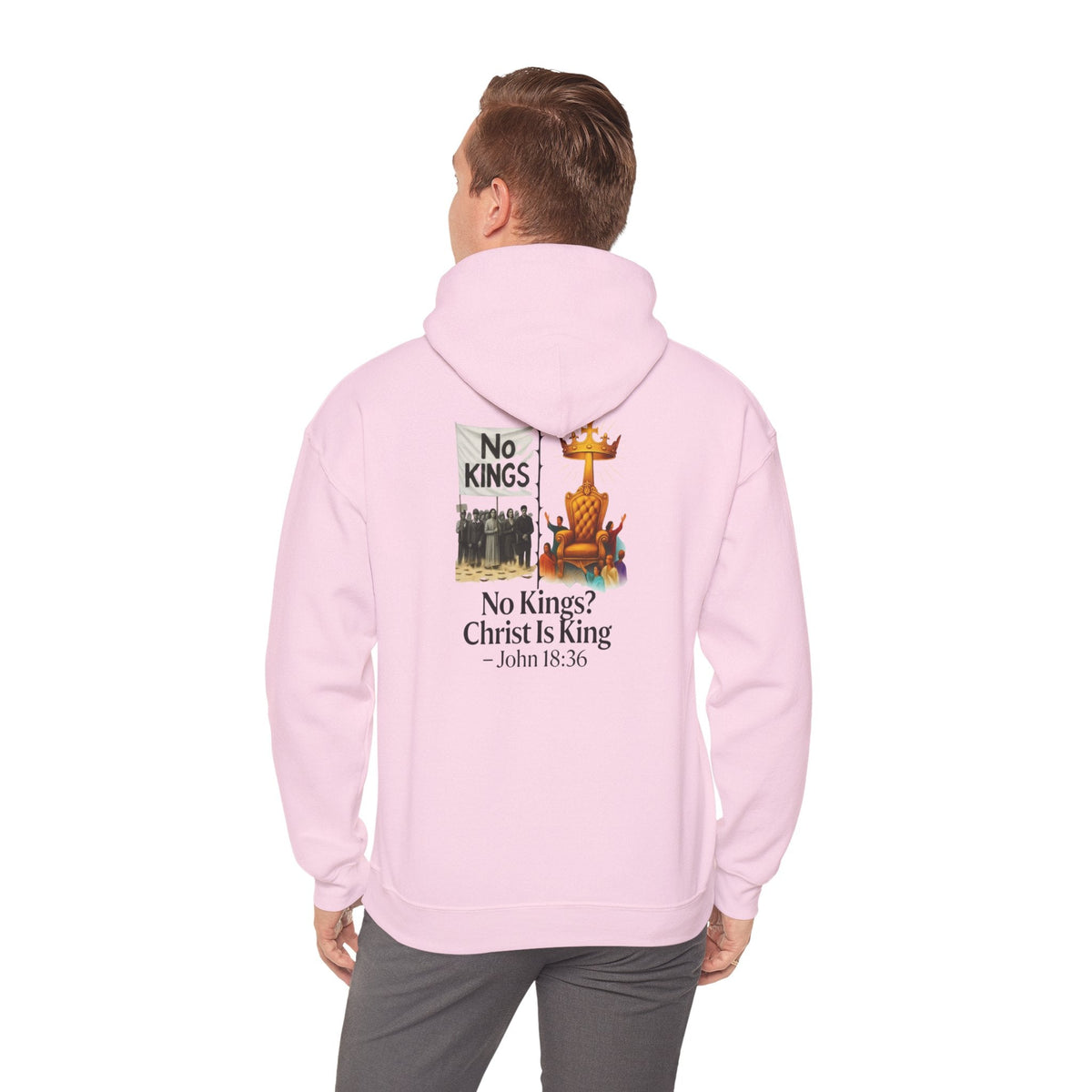 No Kings? Christ is King Hoodie – Bold Christian Hoodie for Sovereign Faith Printify
