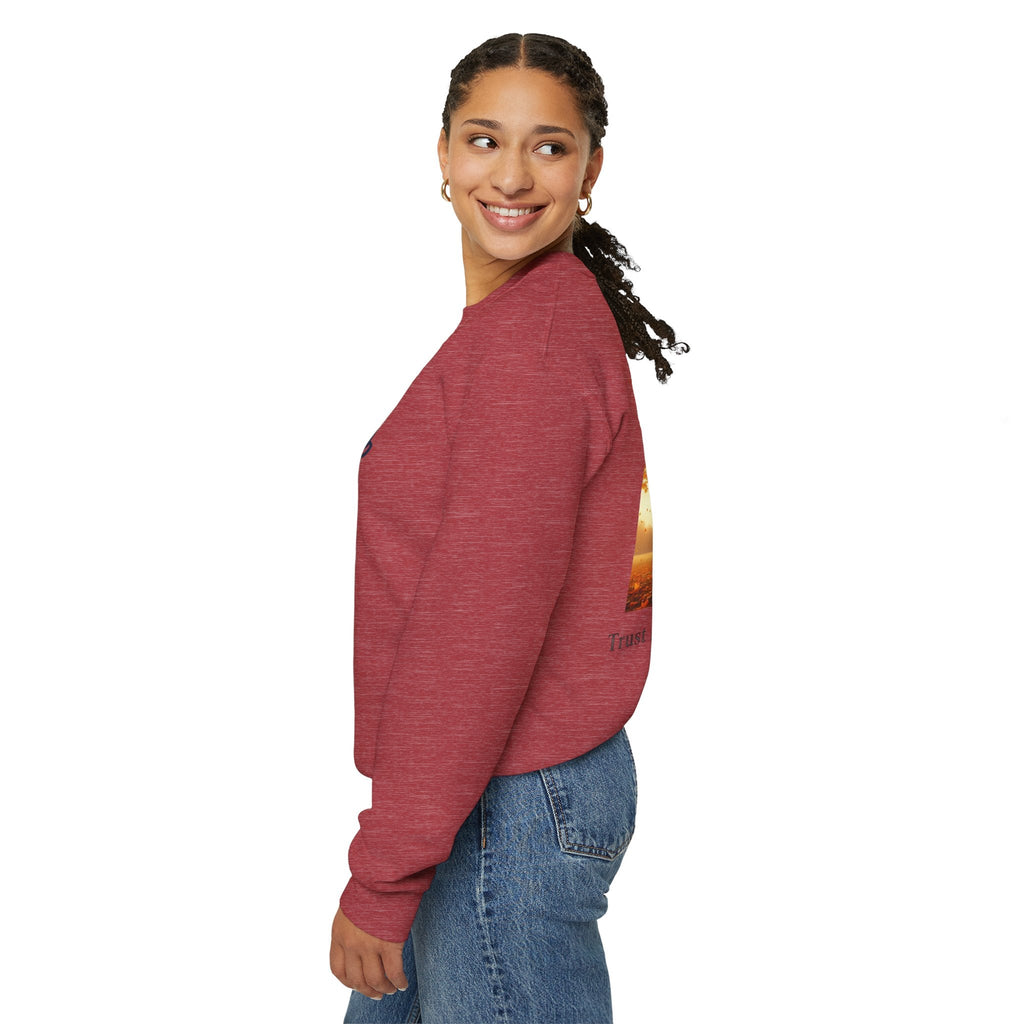 Trust in the Lord Sweatshirt – Autumn Tree Proverbs 3:5 Christian Sweatshirt for Cozy Faith Printify