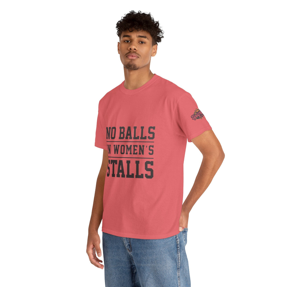 No Balls in Women's Stalls Retro Protest T-Shirt Printify