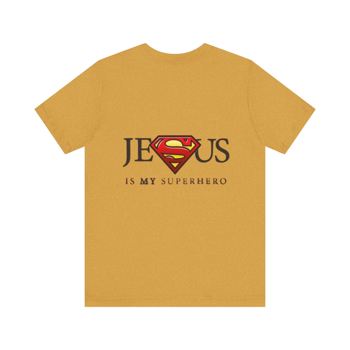 Jesus Is My Superhero T-Shirt — Faith-Based Superman-Inspired Tee Printify