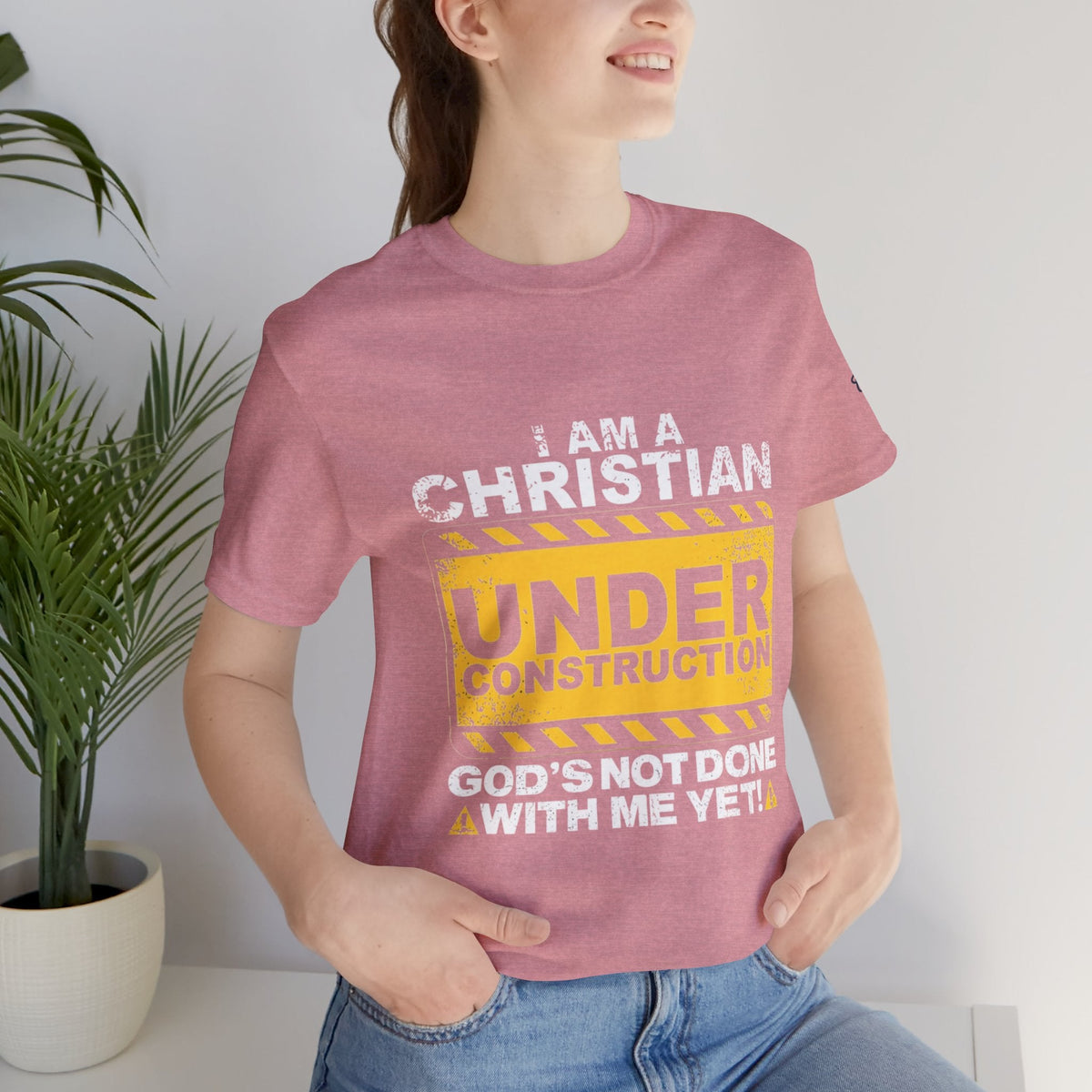Christian Under Construction T-shirt | God Is Not Done With Me Yet T-shirt Printify