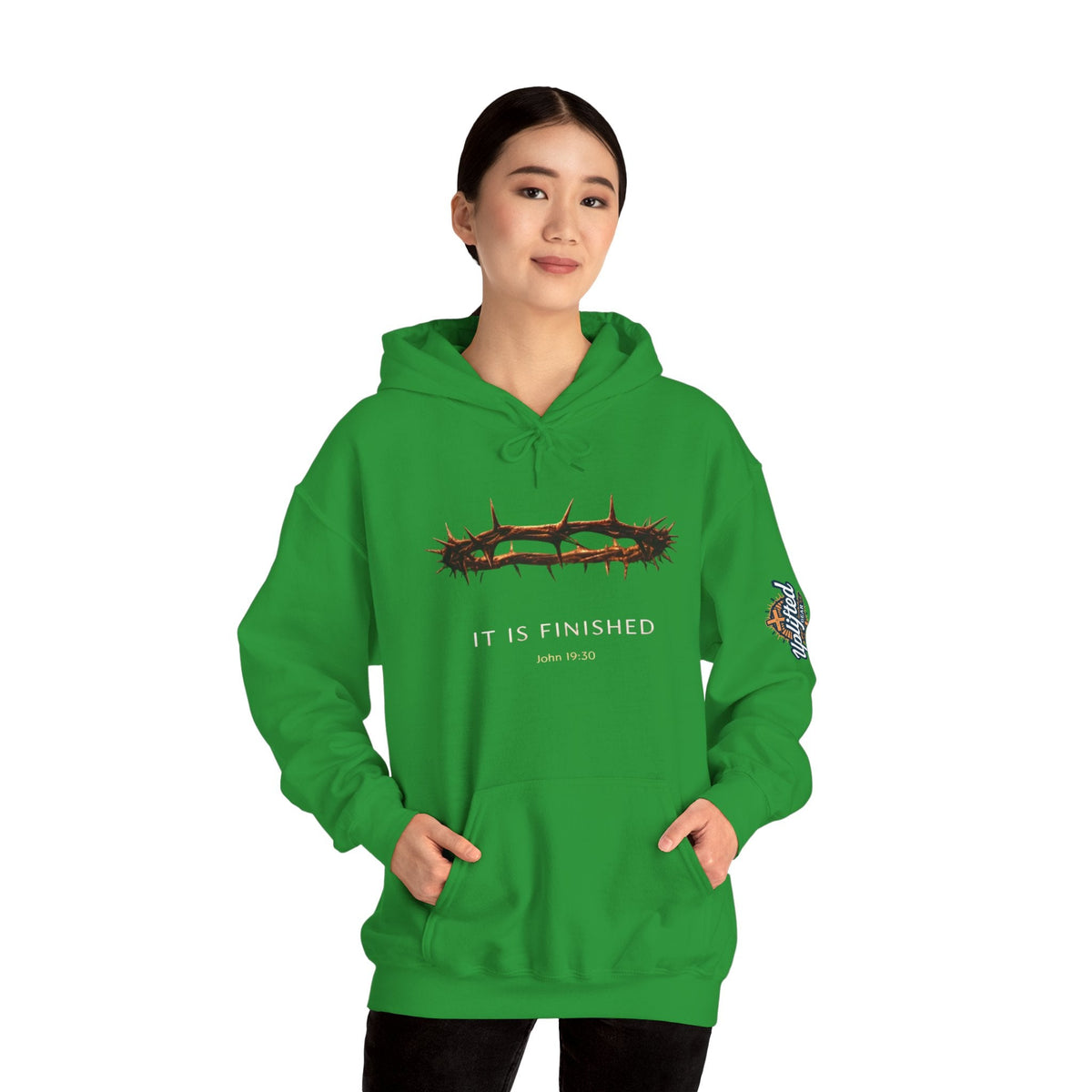 It Is Finished Crown of Thorns Hoodie — Christian John 19:30 Faith Hoodie Printify