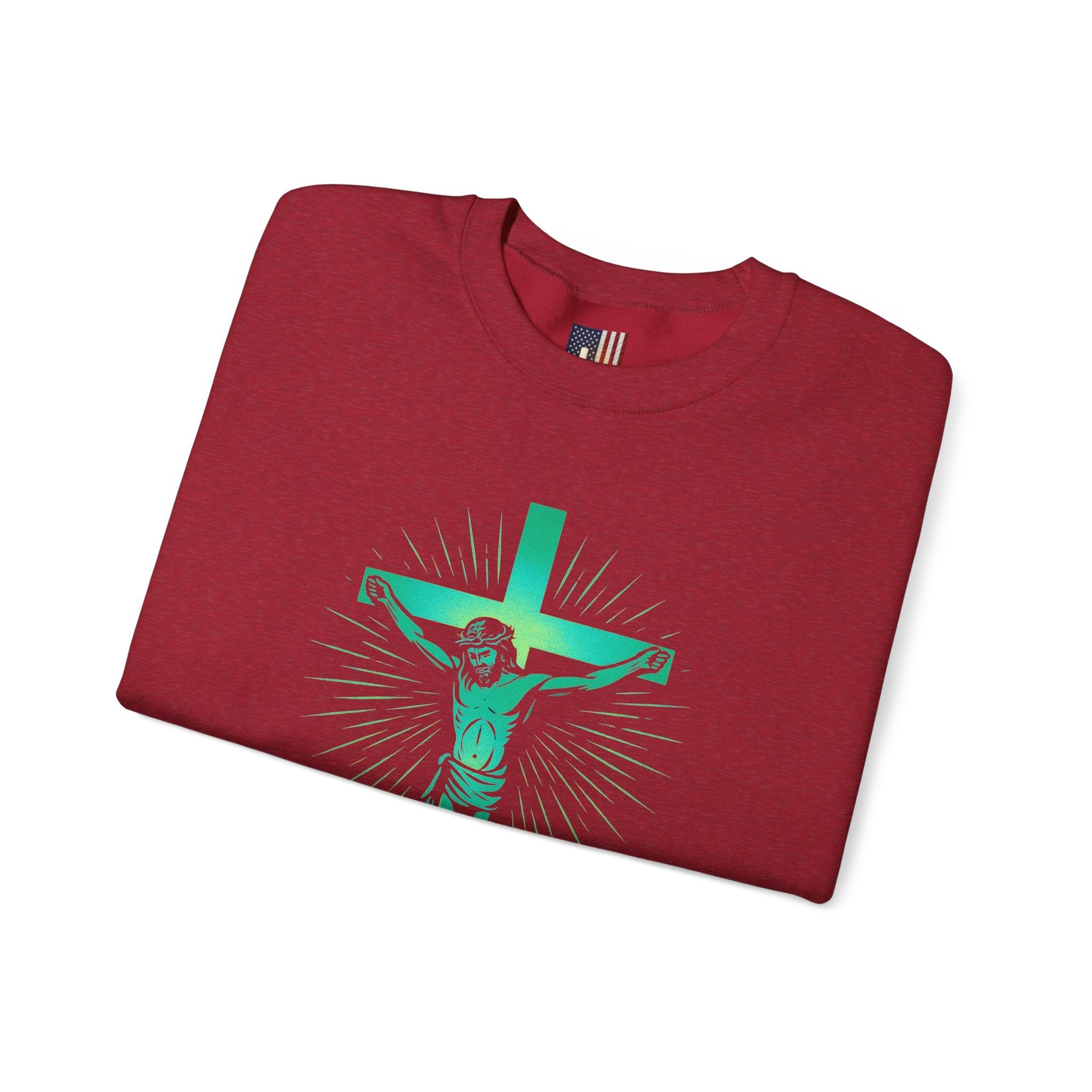 Unashamed Sweatshirt – Romans 1:16 Crucifixion Christian Sweatshirt for Bold Unwavering Faith Printify