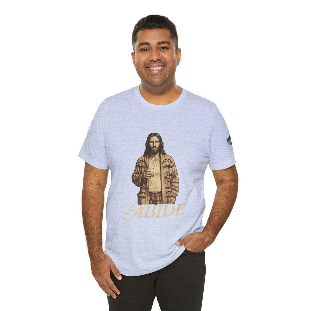 Abide Vintage Jesus Tee — "The Dude" Graphic Christian T-Shirt Printify