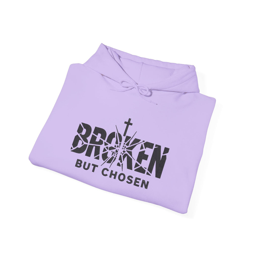 Broken But Chosen Hoodie — Christian Faith Graphic Sweatshirt Printify