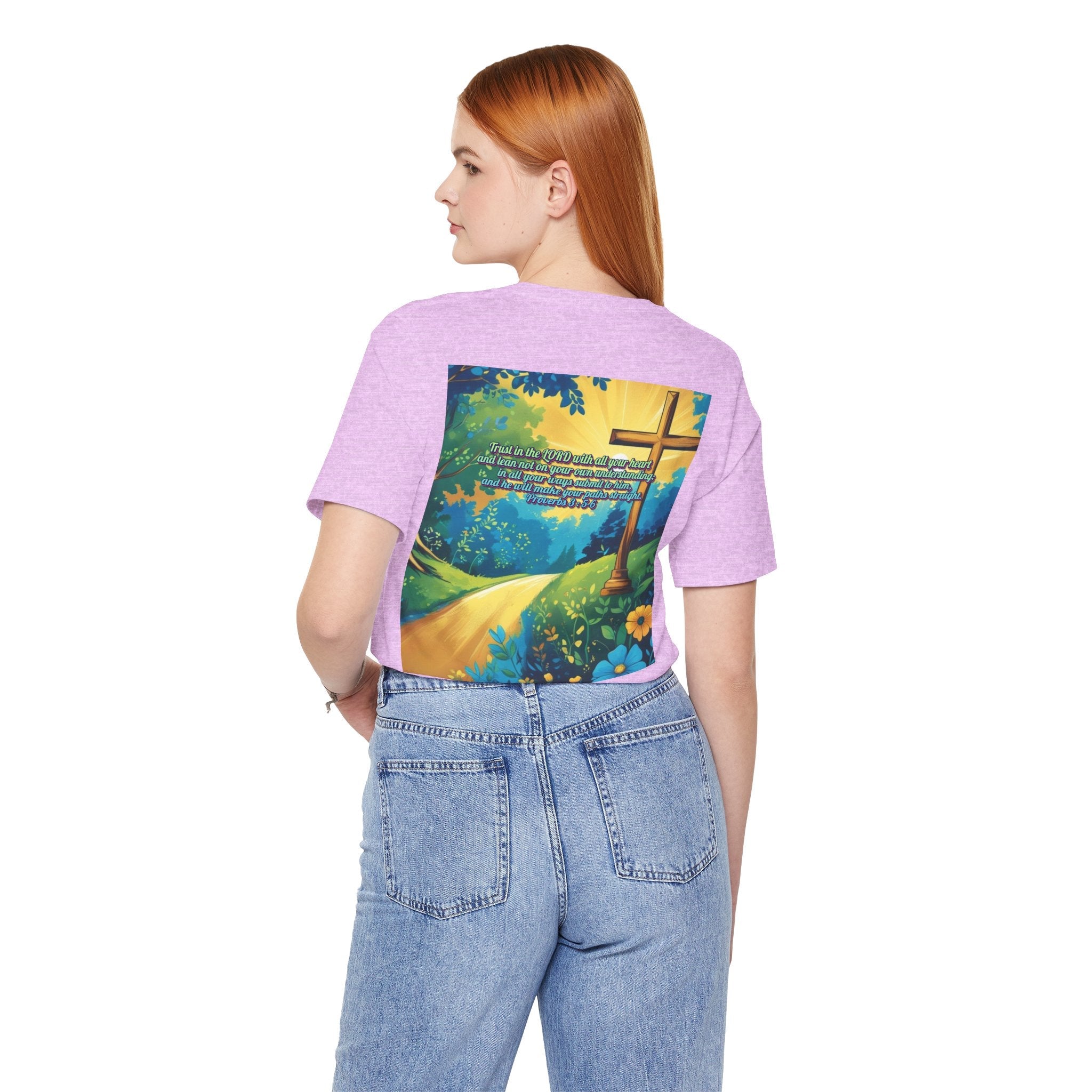 Trust in The Lord Proverbs 3:5-6 Biblical Design Unisex Jersey Short Sleeve Tee Printify