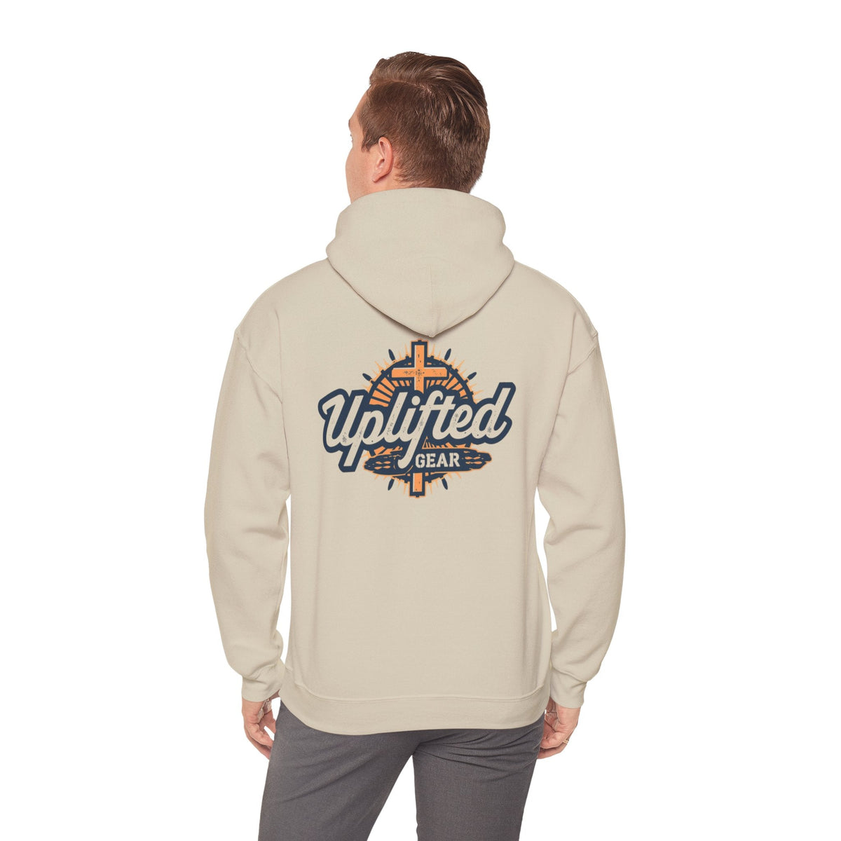 Uplifted Gear Christian Hoodie – Bold Logo Faith Hoodie for Inspired Living Printify