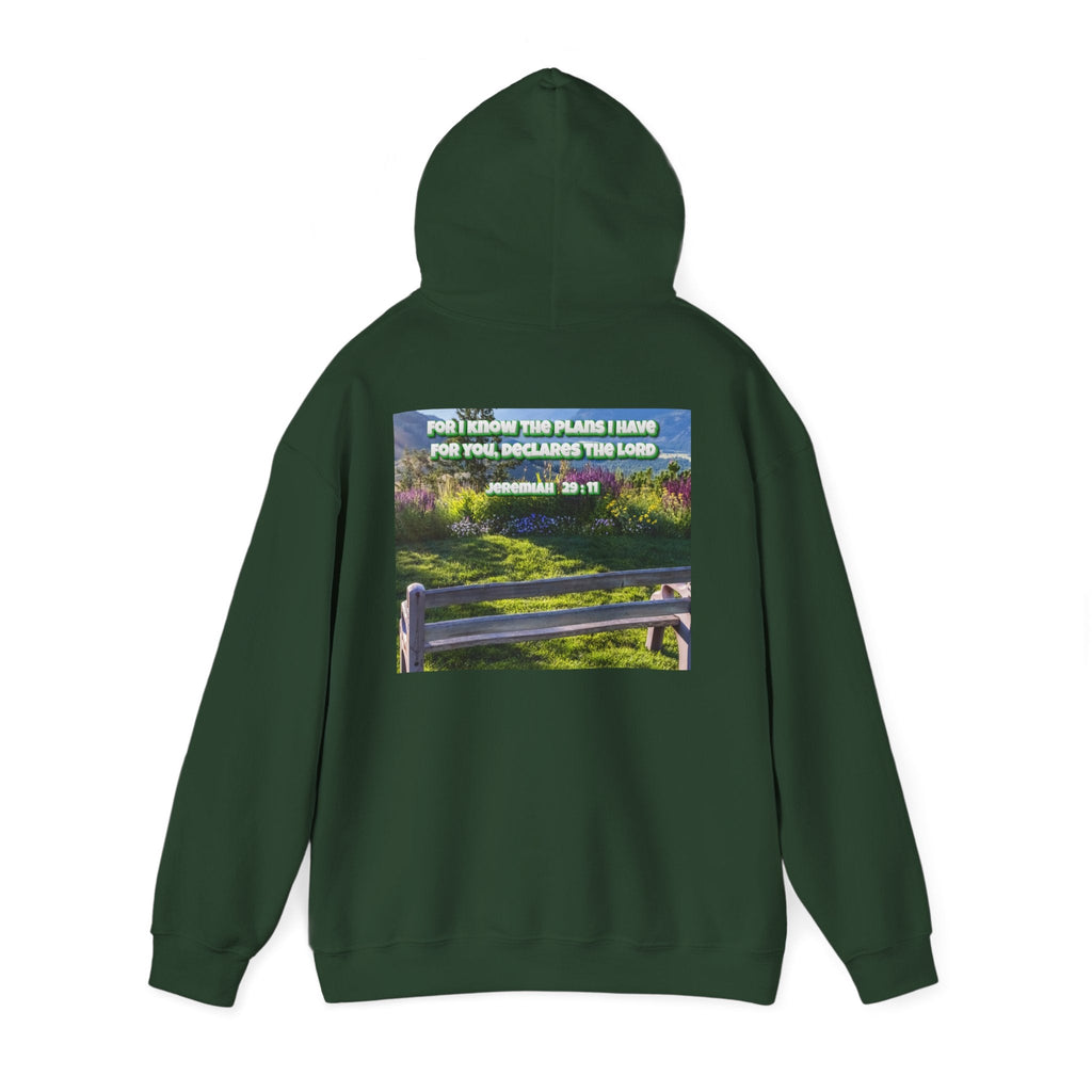 Bible Verse Unisex Heavy Blend™ Hooded Sweatshirt - Jeremiah 29 : 11 Printify