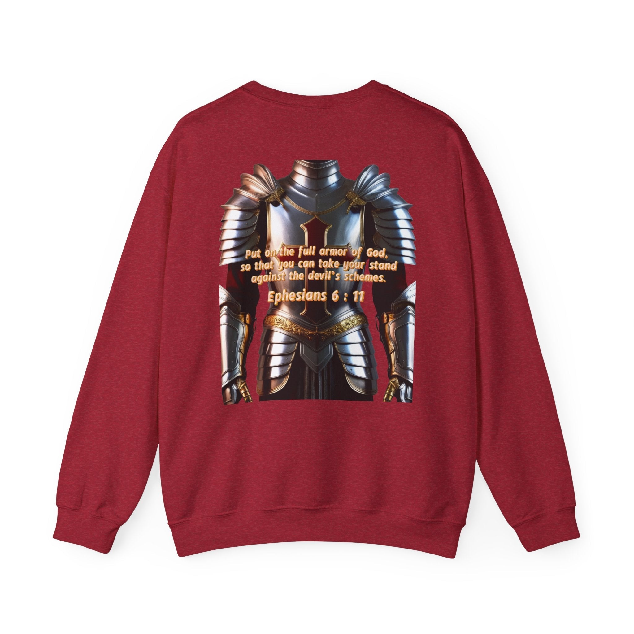 Religious Graphic Armor Of God Design - Unisex Heavy Blend™ Crewneck Sweatshirt Printify