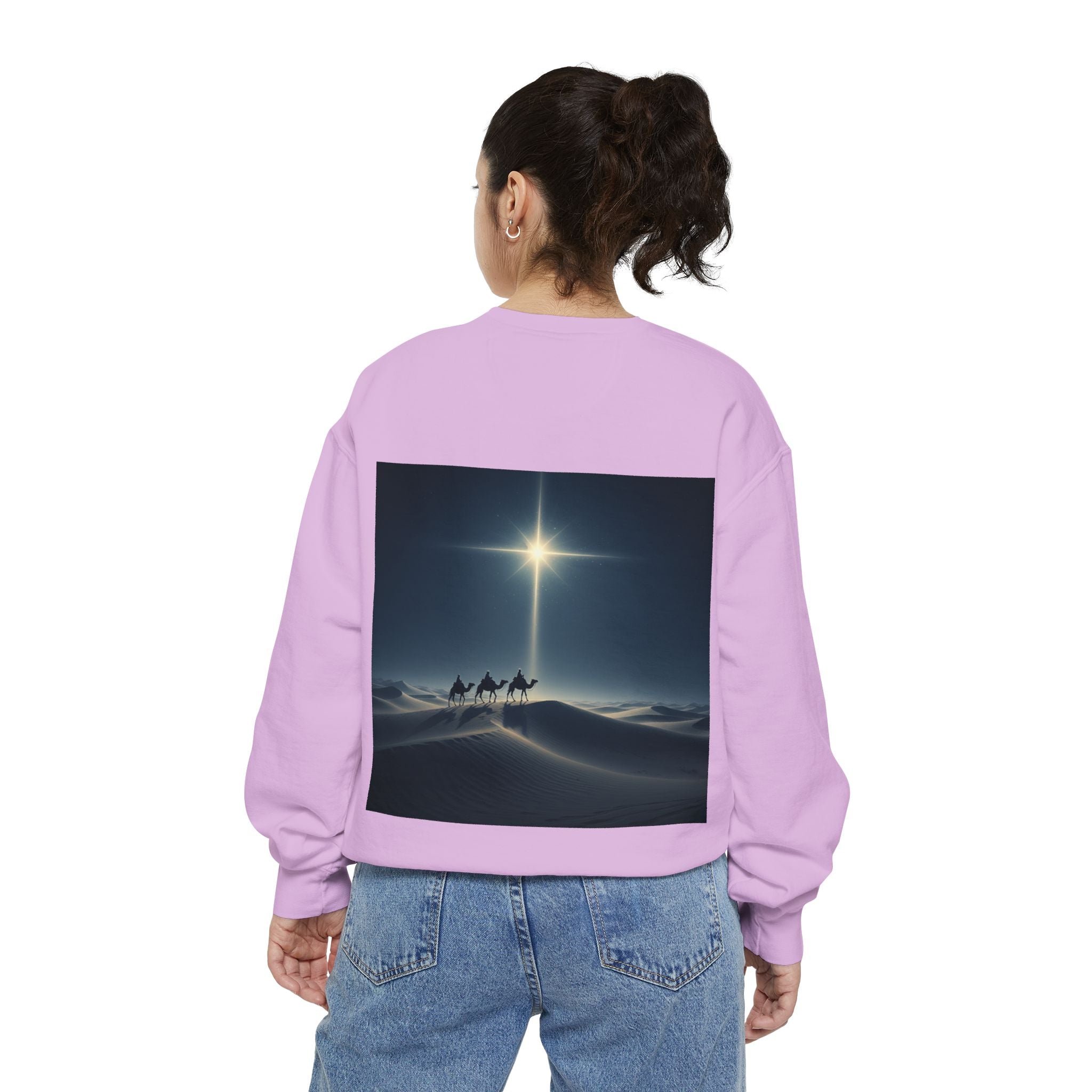 3 Wise Men Sweatshirt – Magi Camels Nativity Journey Christian Christmas Sweatshirt for Epiphany Faith & Holy Night Printify