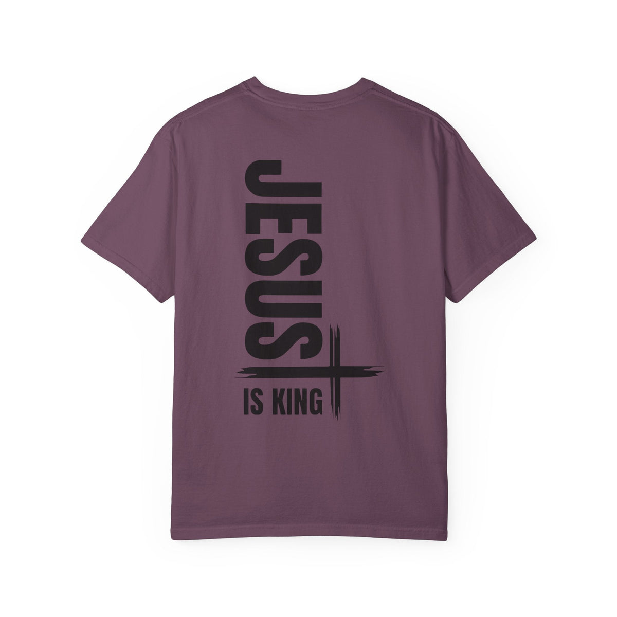 Jesus Is King T-shirt | Modern Typographic Cross Christian T-shirt Printify