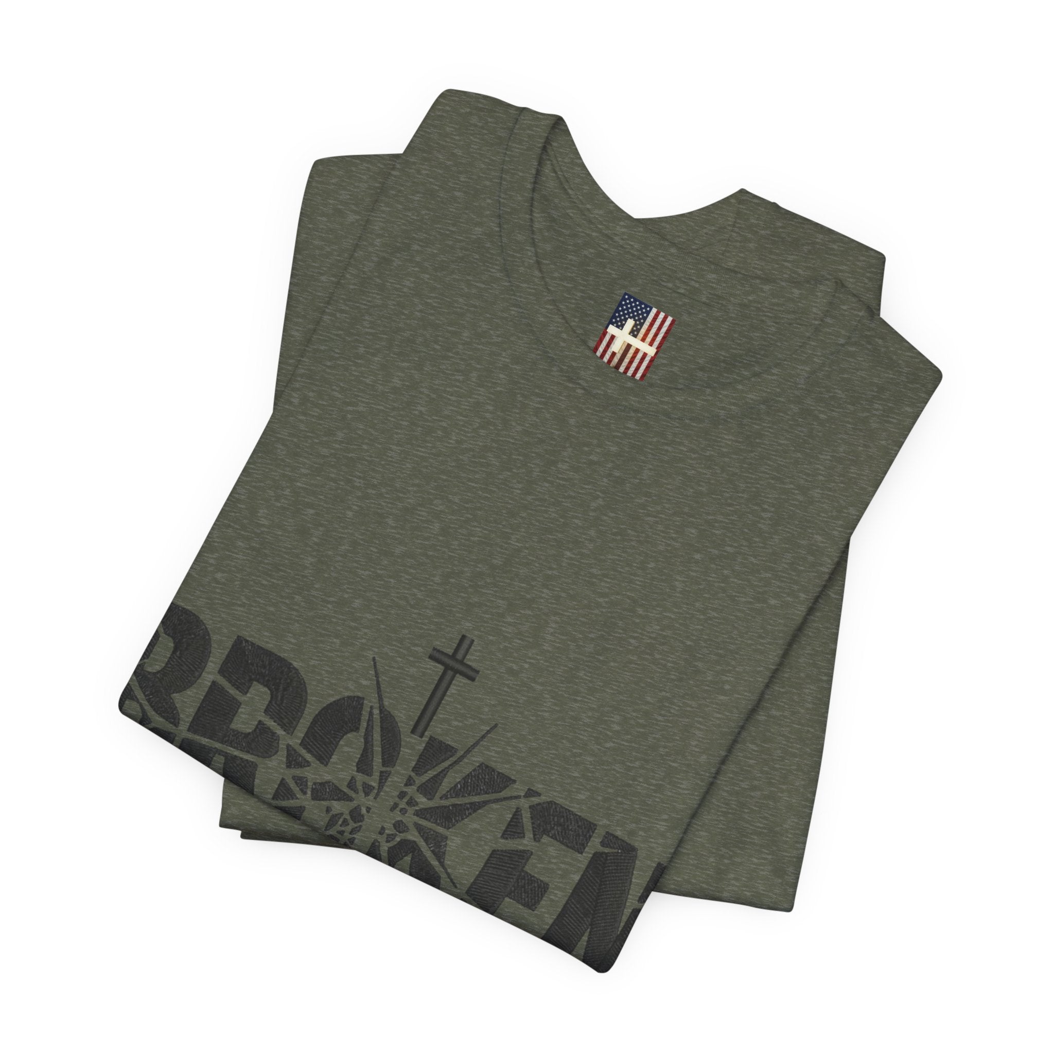 Broken But Chosen T-Shirt — Inspirational Faith Graphic Tee Printify