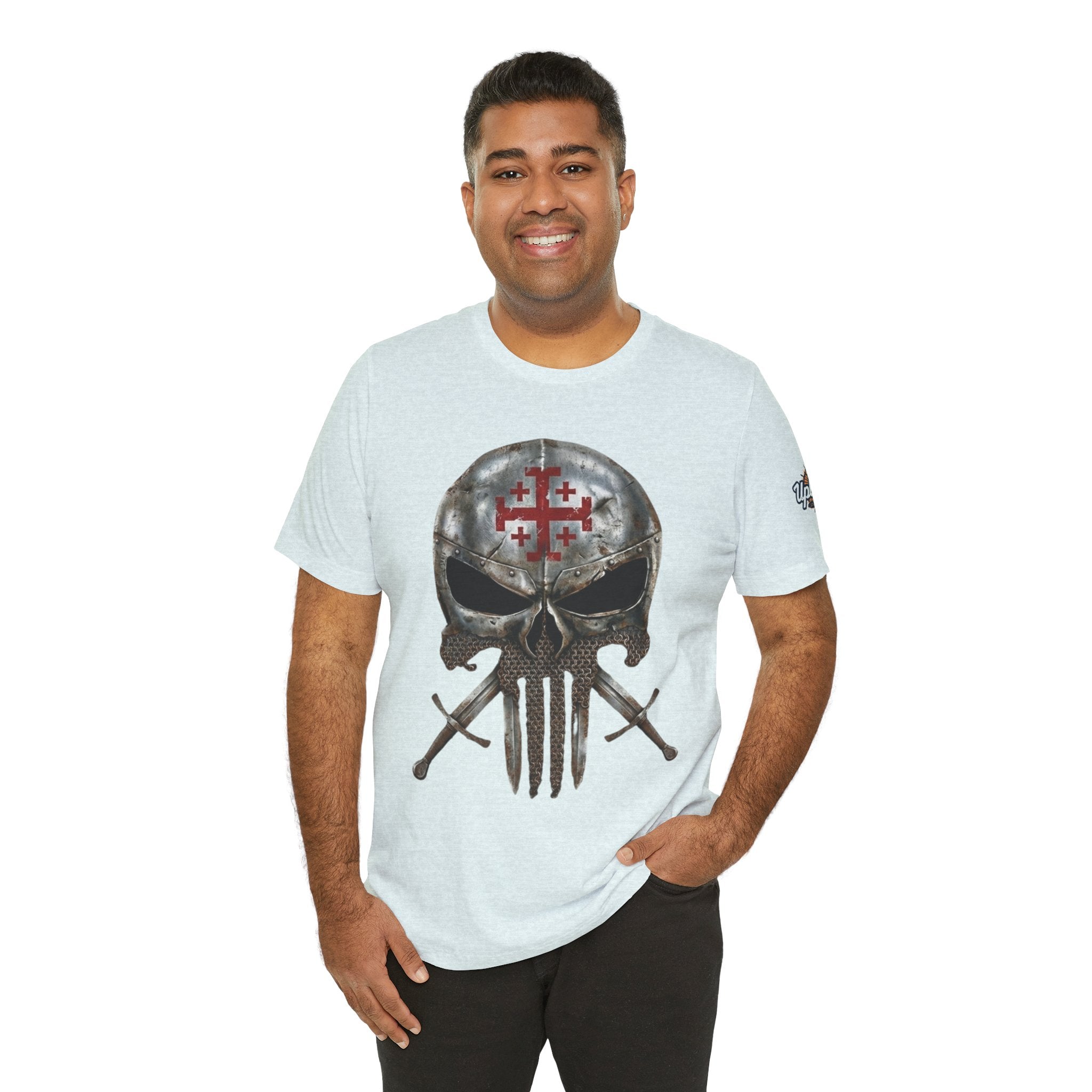 Crusader Knight Christian Skull T-shirt - Warrior Armor of God T-shirt Printify
