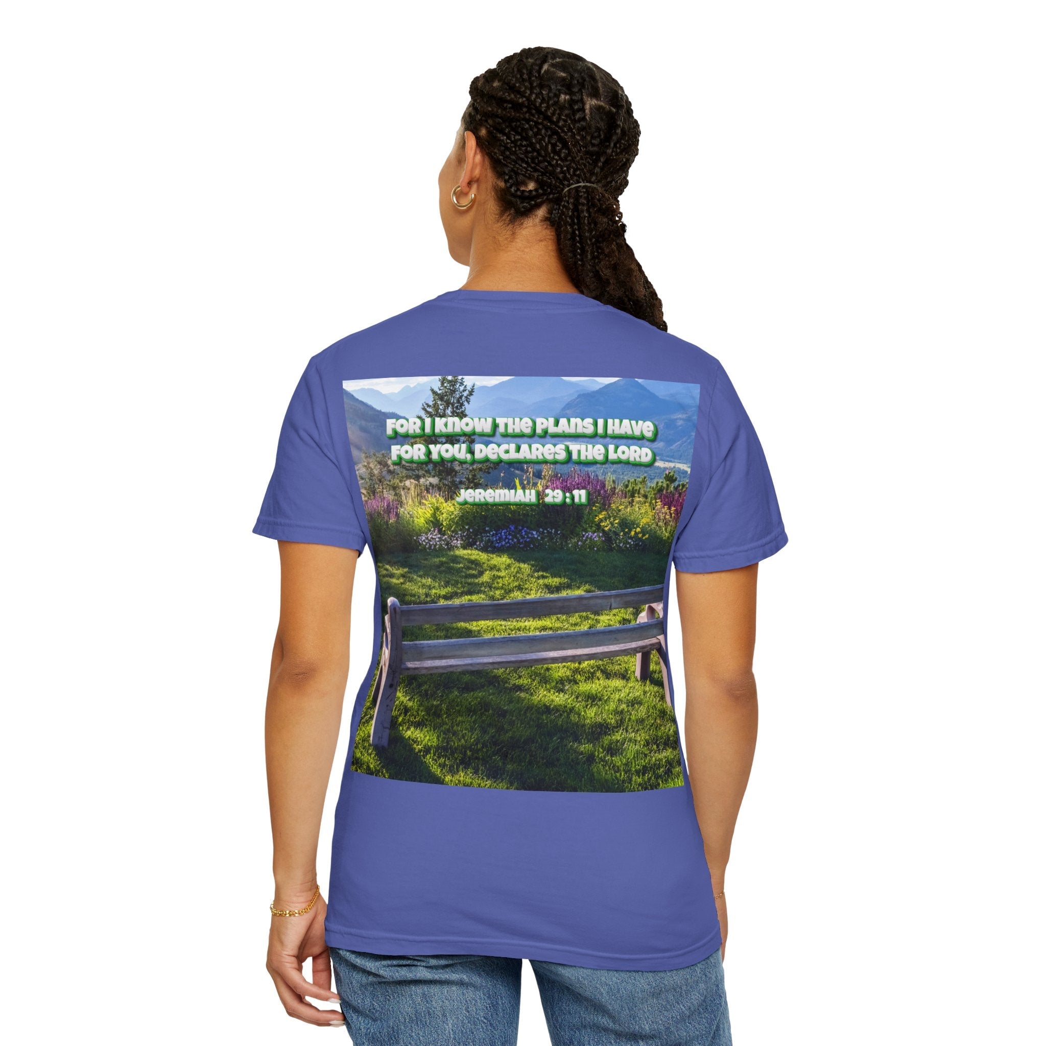 Bible Verse Unisex Garment-Dyed T-shirt  - Jeremiah 29 : 11 Printify