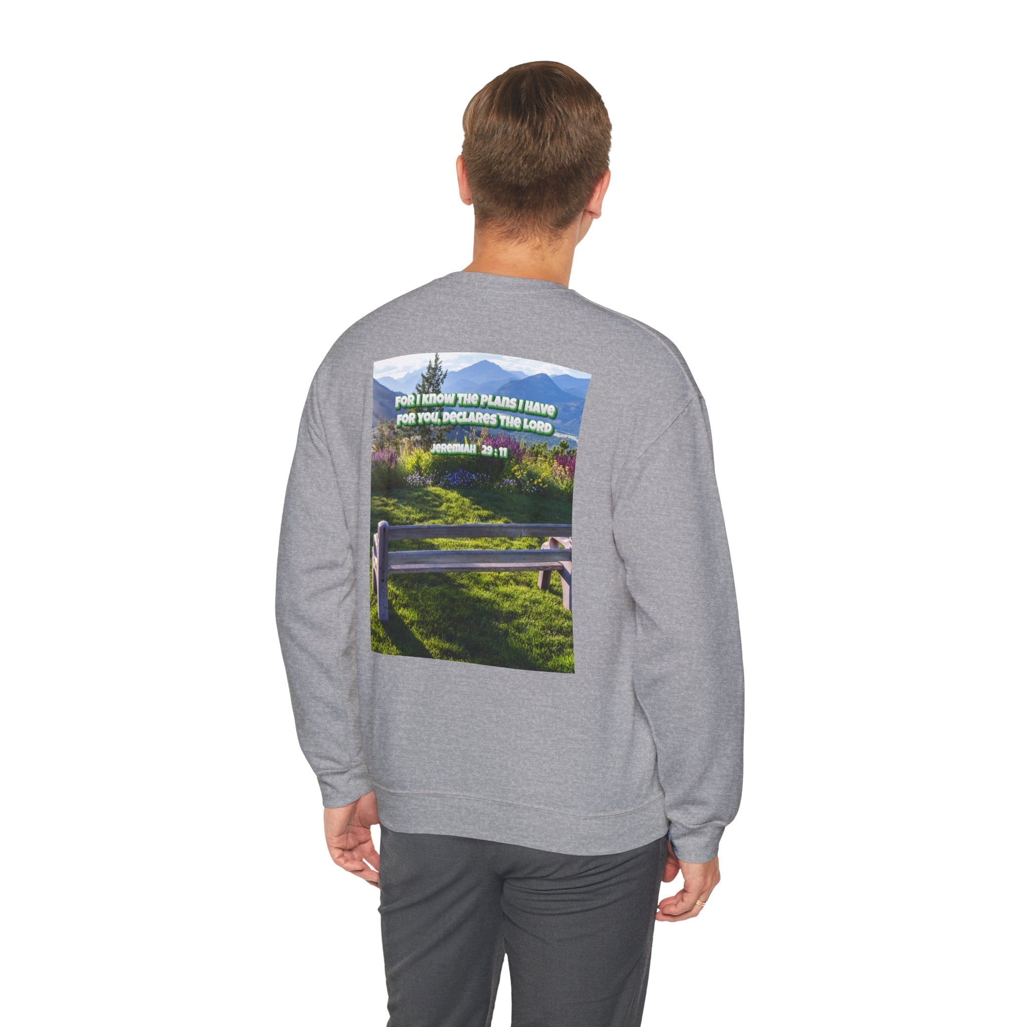 Bible Verse Unisex Heavy Blend™ Crewneck Sweatshirt -  Jeremiah 29 : 11 Printify