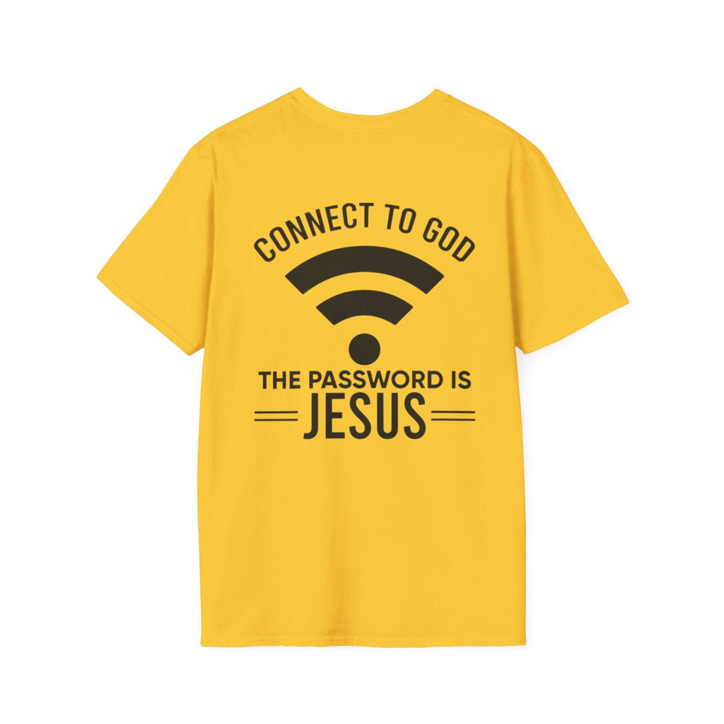 Connect to God T-shirt - WIFI Password is Jesus - Funny Christian Faith T-shirt Printify
