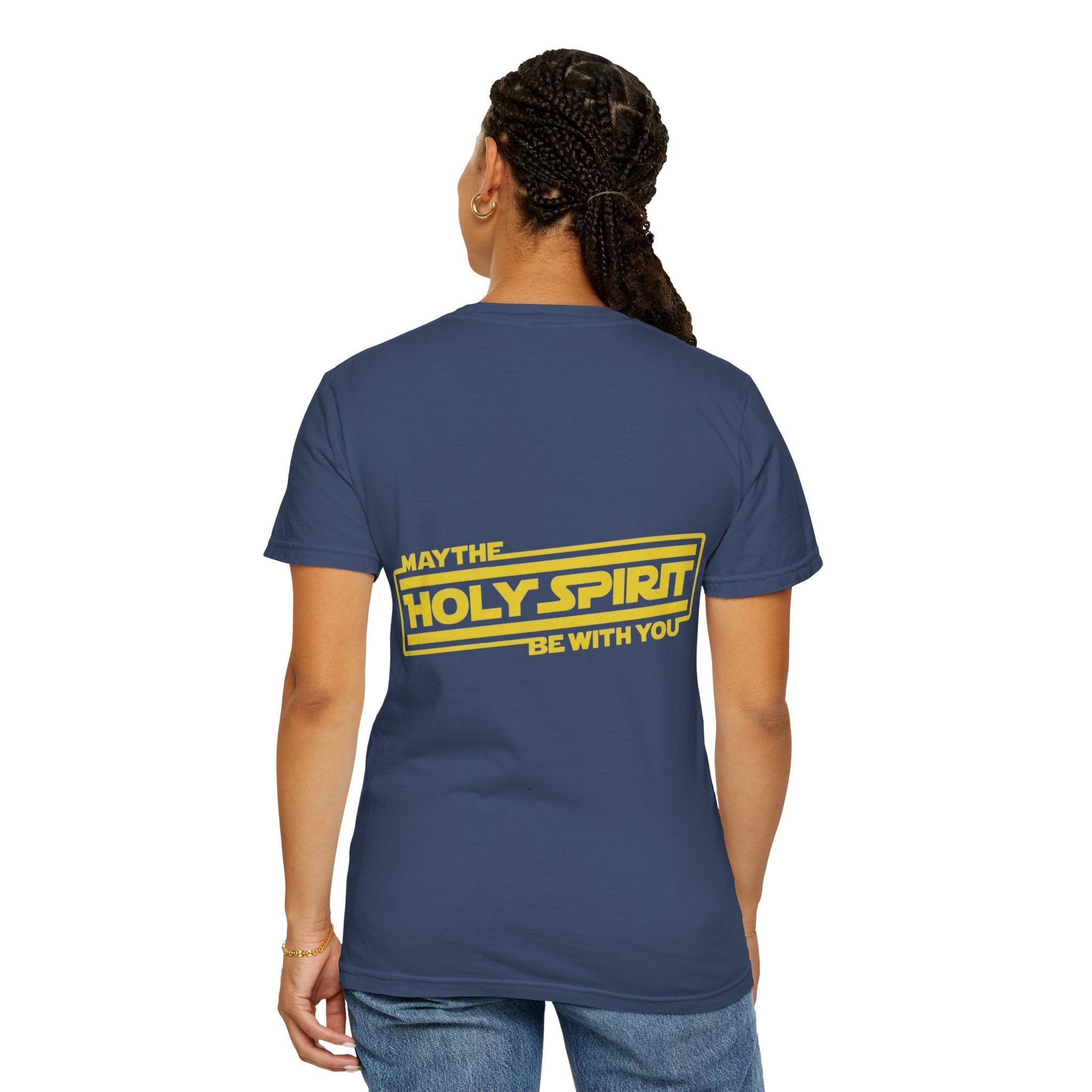 May the Holy Spirit Be With You T-shirt - Christian Star Wars Parody T-shirt Printify