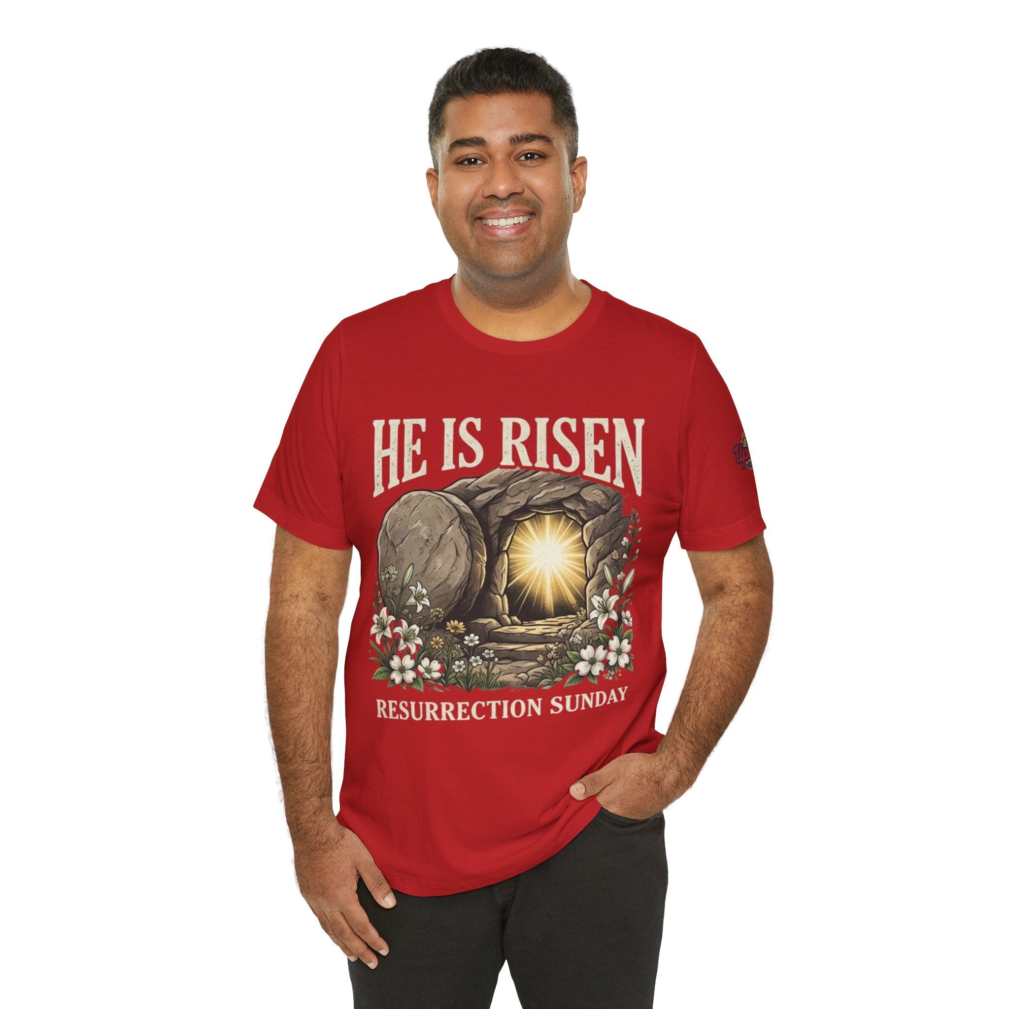 He Is Risen T-Shirt — Jesus Christ Resurrection Easter Tee Printify