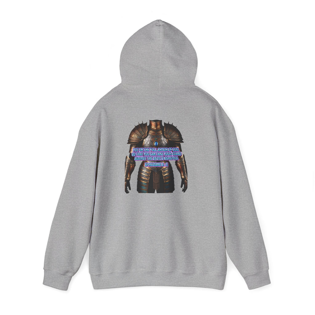 Religious Graphic Armor Of God Design - Unisex Heavy Blend™ Hooded Sweatshirt Printify
